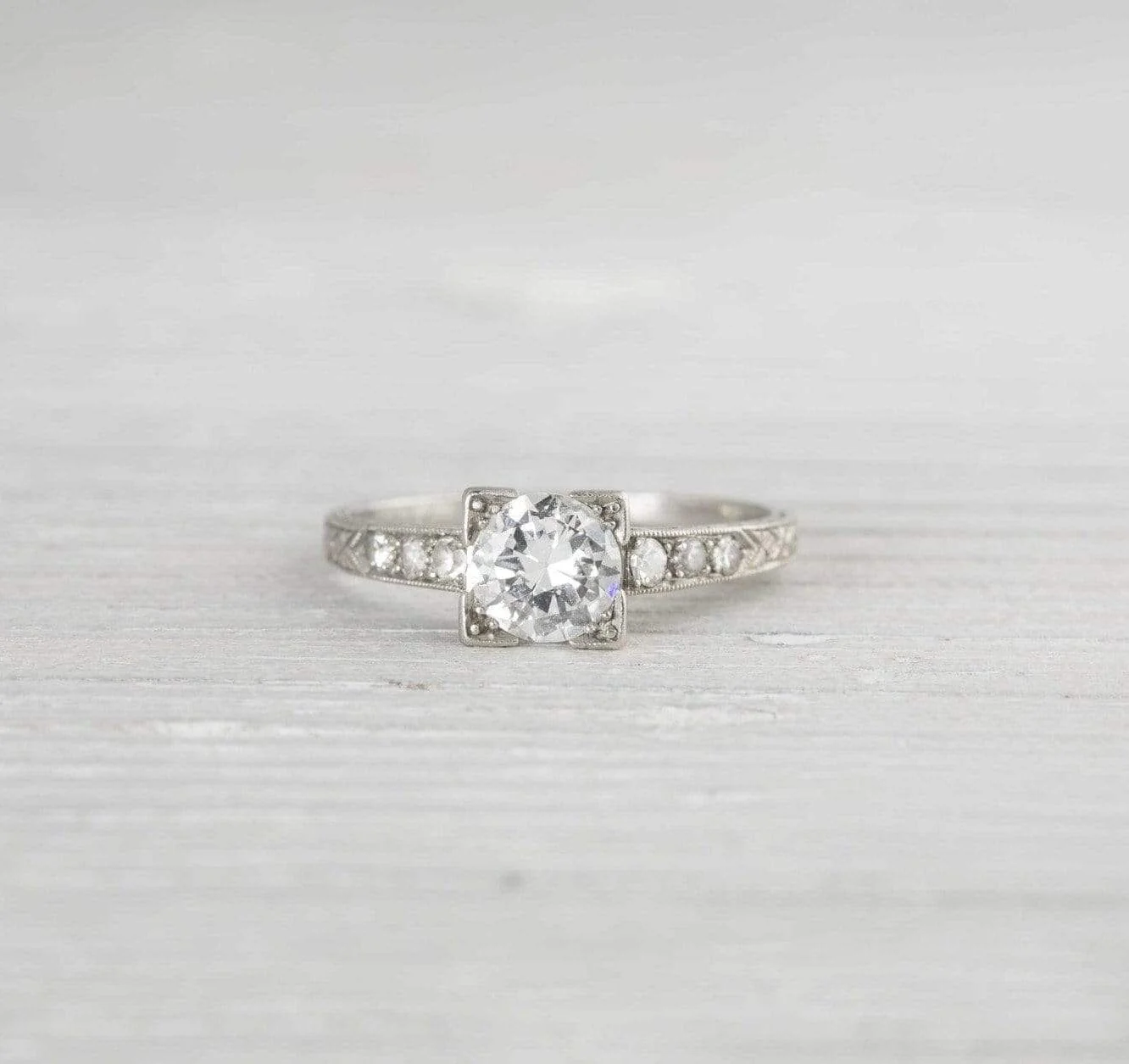 .60 Carat Vintage Art Deco Engagement Ring - Image 2
