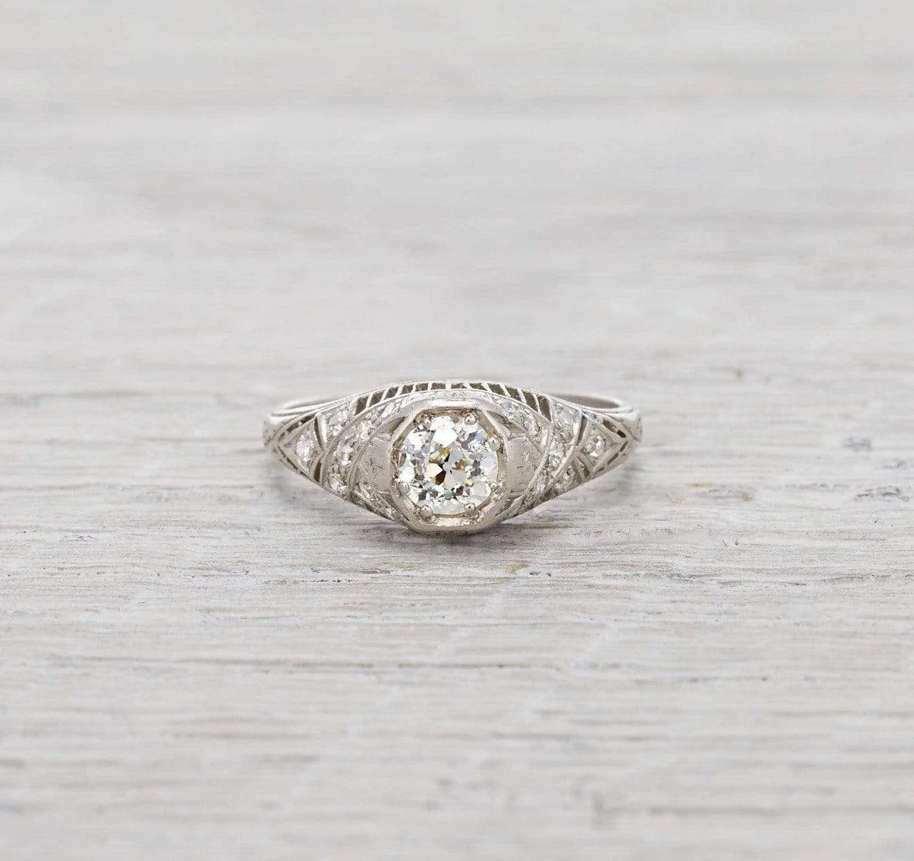 .60 Carat Vintage Edwardian Diamond Engagement Ring - Image 2
