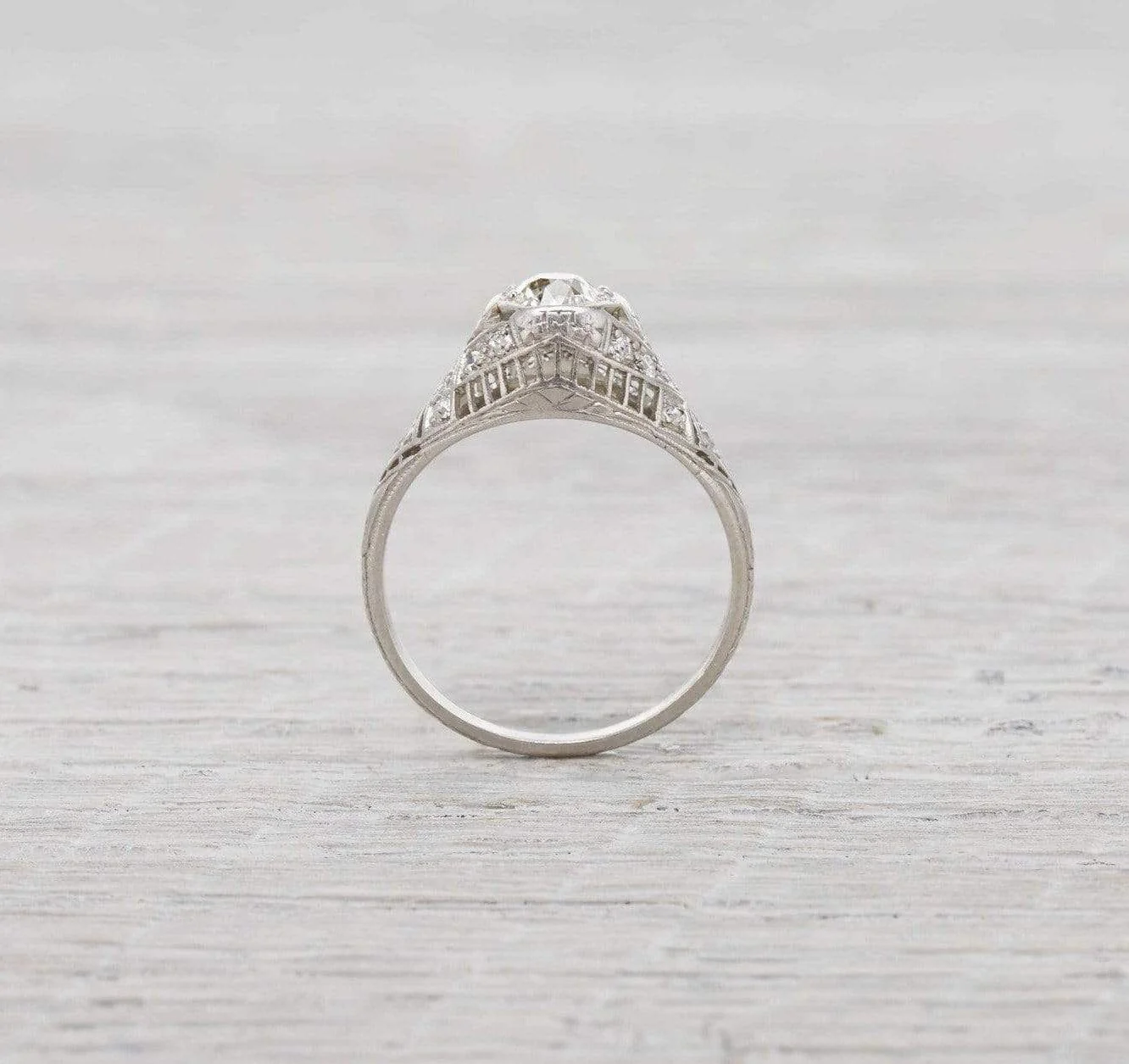 .60 Carat Vintage Edwardian Diamond Engagement Ring - Image 4
