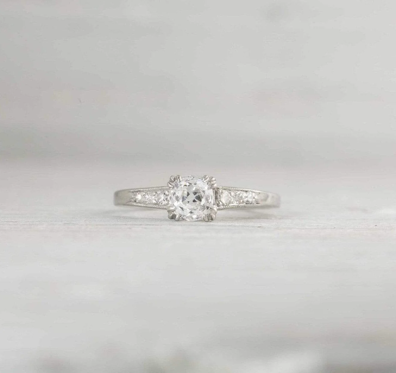 .63 Carat Vintage Art Deco Diamond Engagement Ring - Image 2
