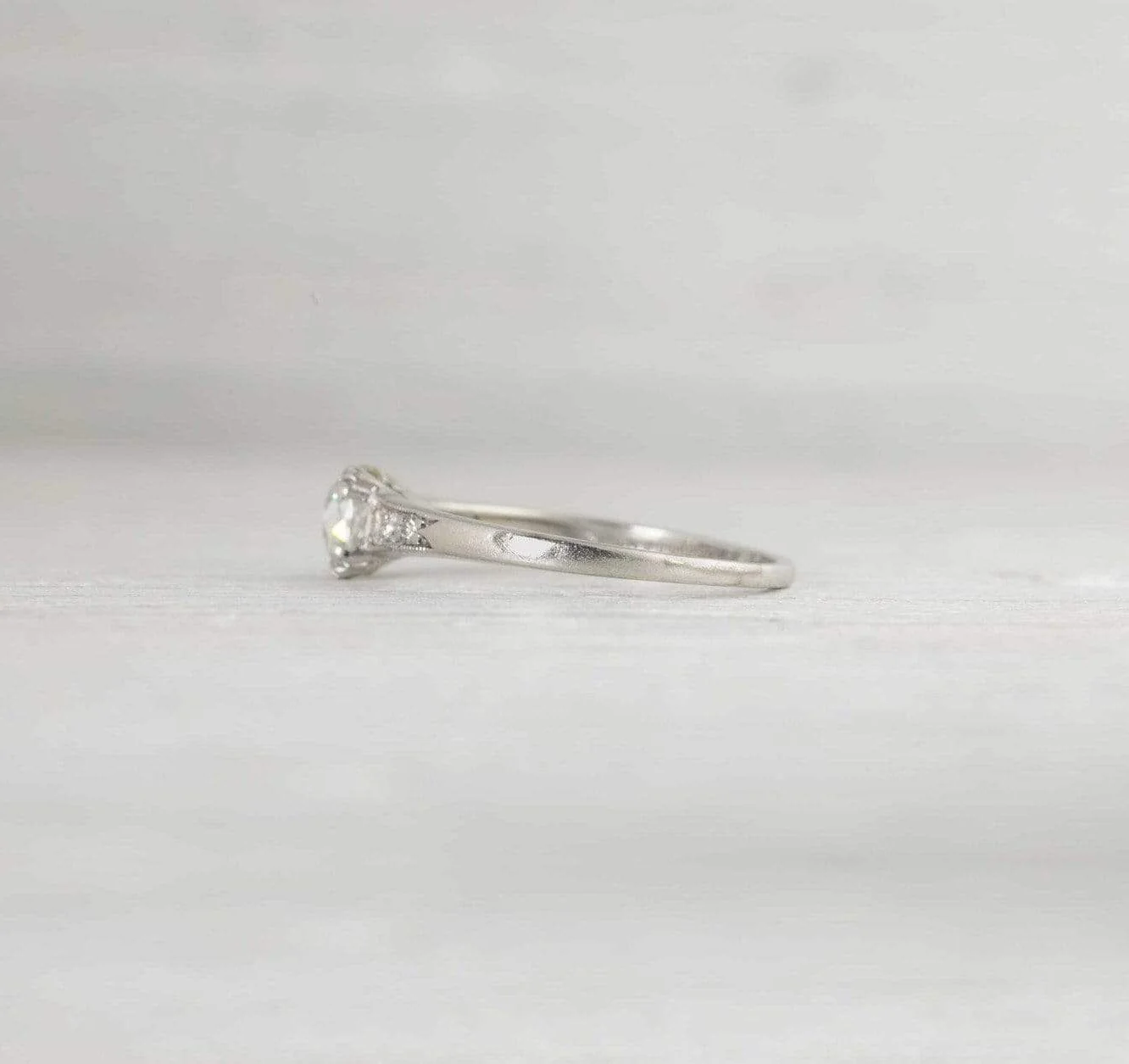 .63 Carat Vintage Art Deco Diamond Engagement Ring - Image 3