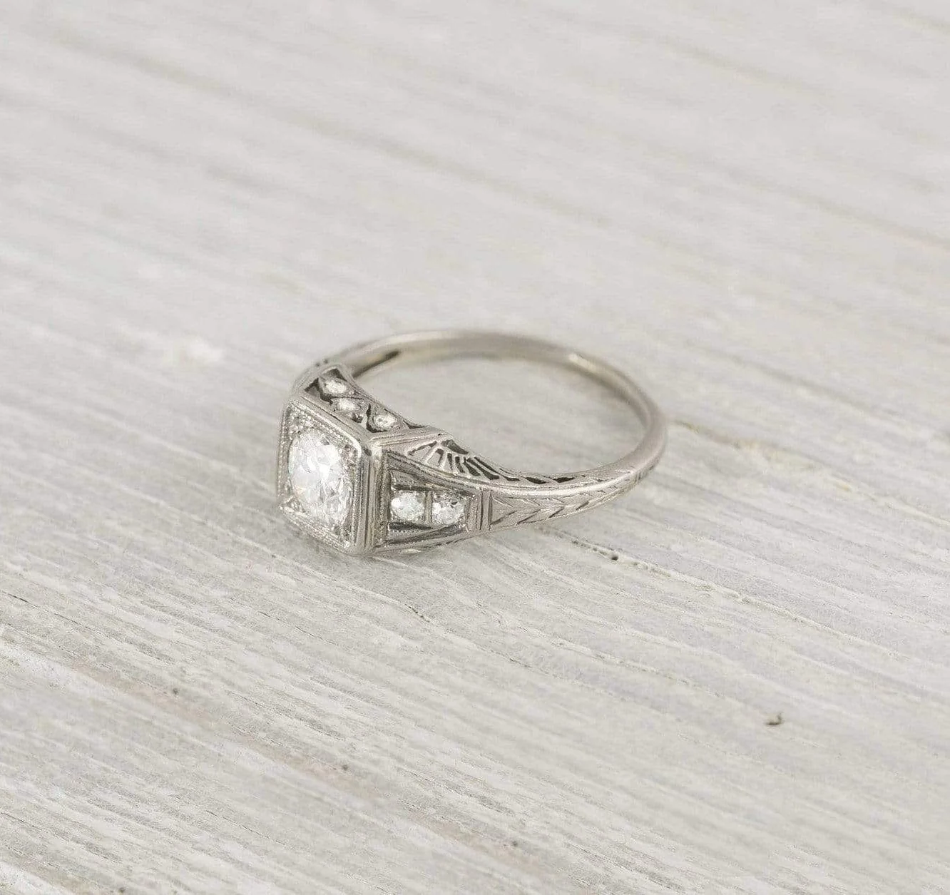 .65 Carat Old European Cut Diamond Engagement Ring