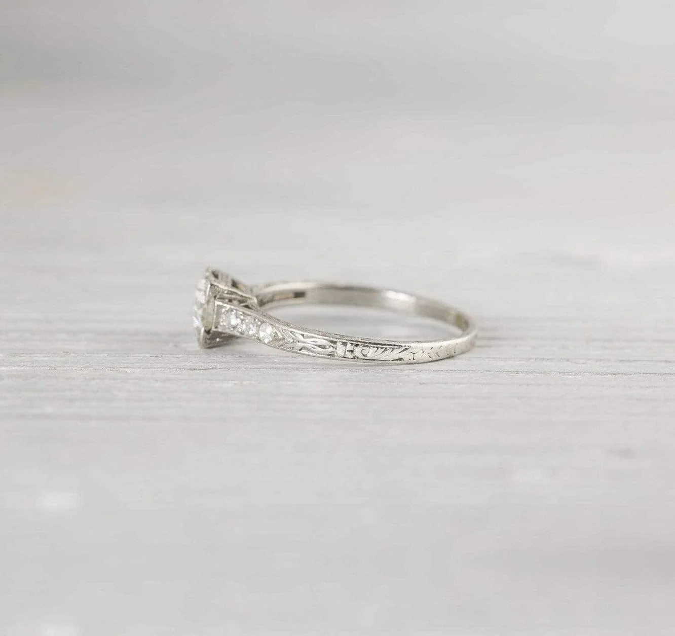.70 Carat Vintage Art Deco Diamond Engagement Ring - Image 4