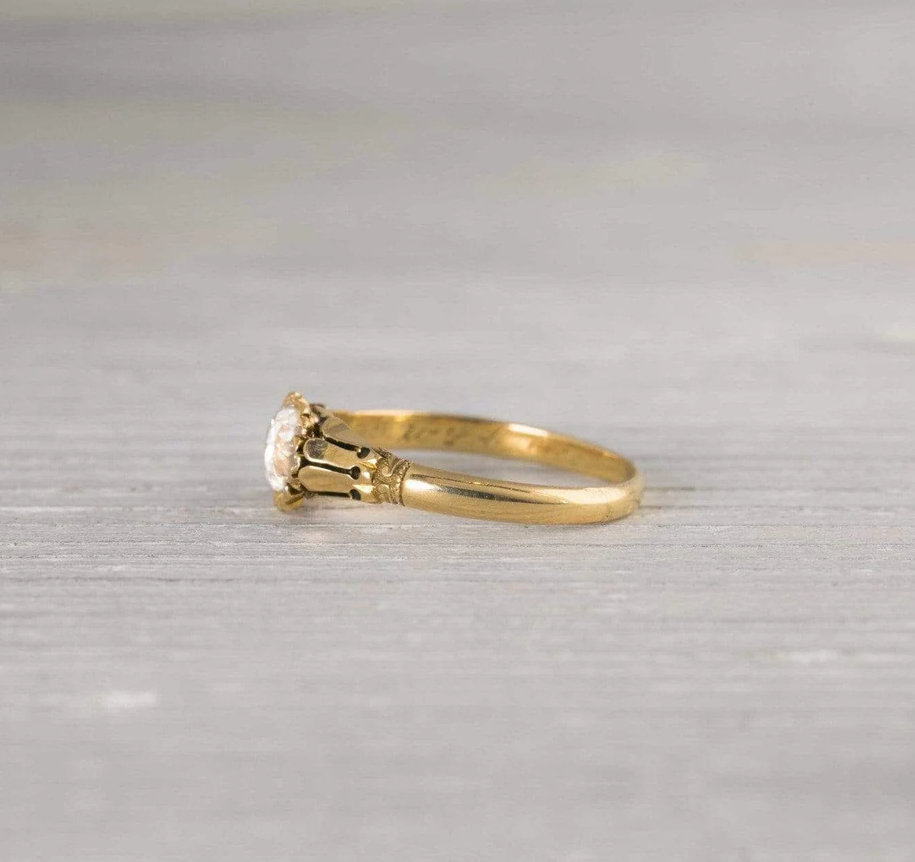 .70 Carat Yellow Gold Antique Victorian Engagement Ring - Image 2