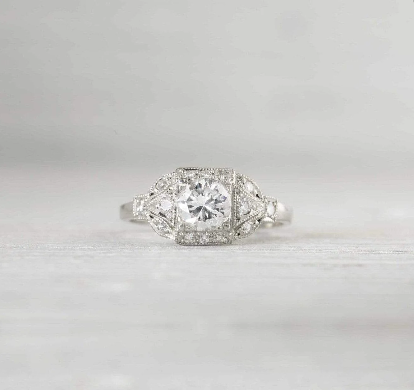 .73 Carat Vintage Art Deco Engagement Ring - Image 2