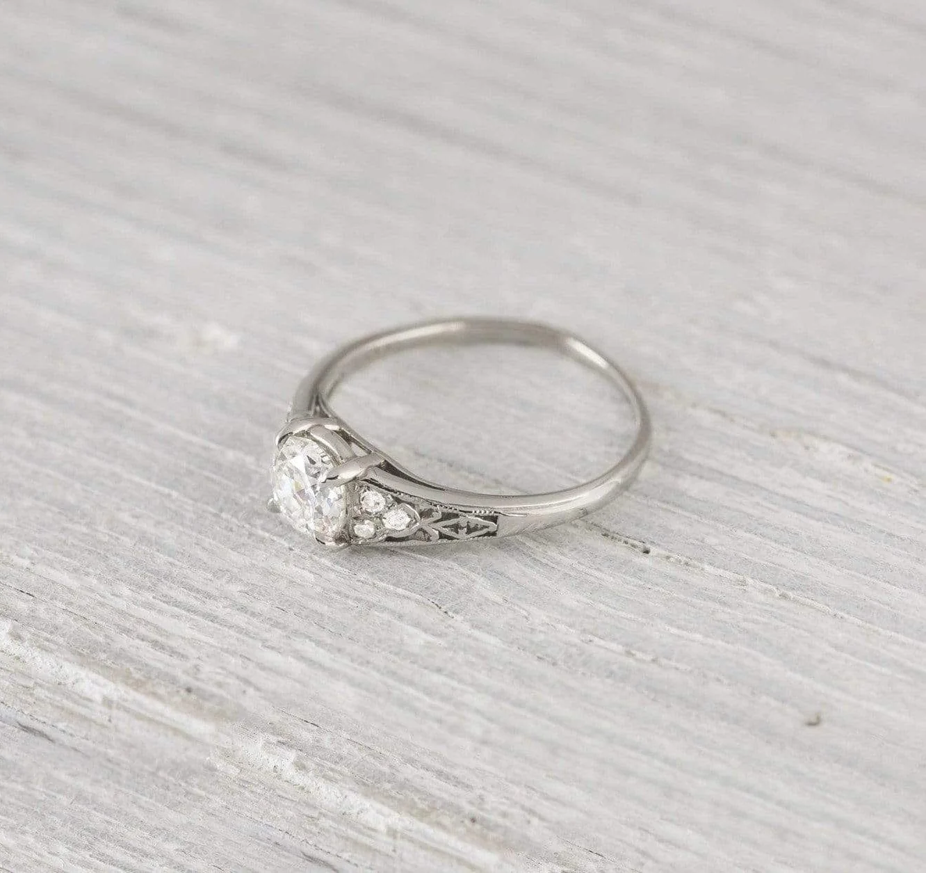 .74 Carat Art Deco Vintage Engagement Ring