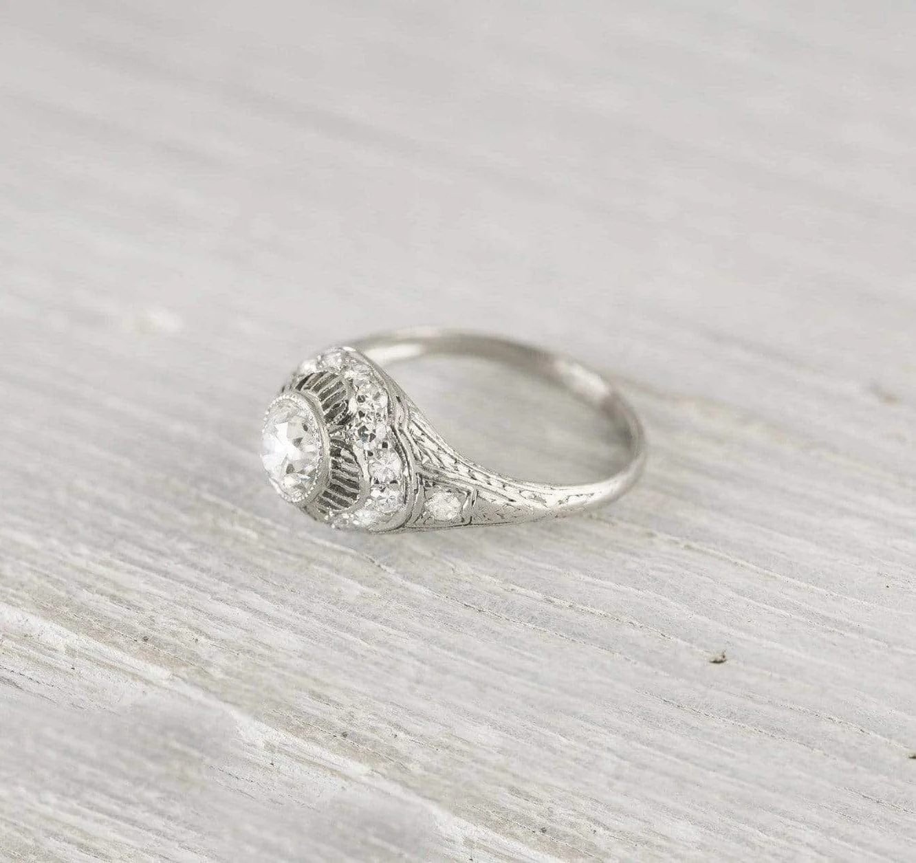 .74 Carat Vintage Art Deco Engagement Ring