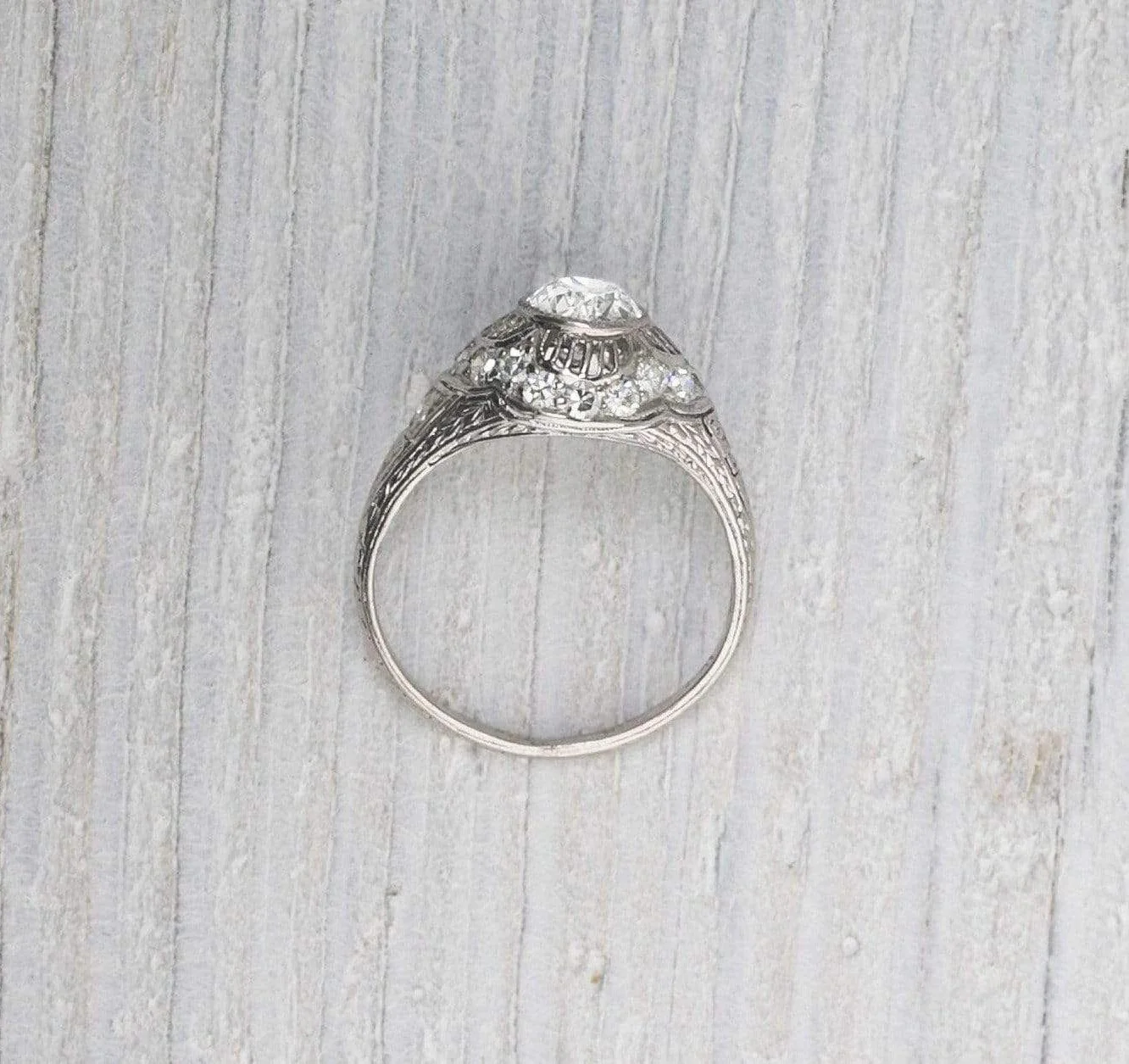 .74 Carat Vintage Art Deco Engagement Ring - Image 4