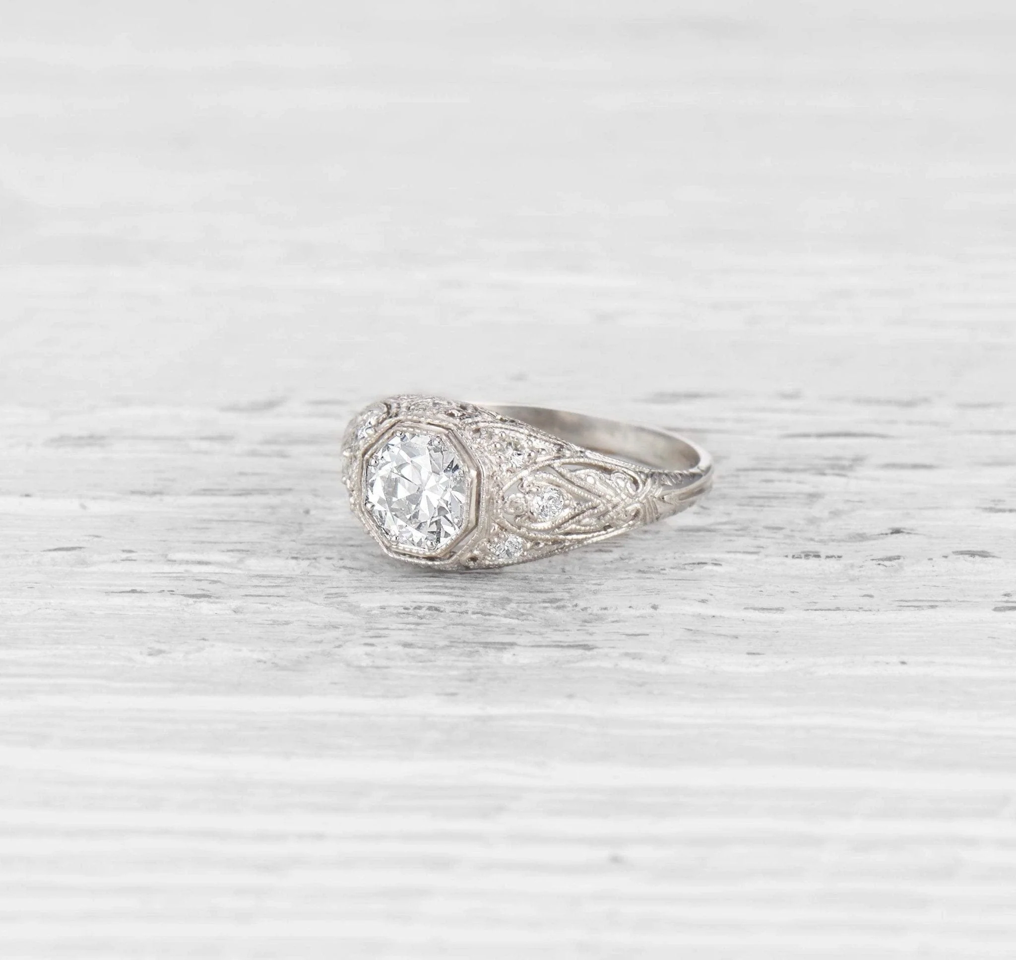 .75 CARAT EDWARDIAN DIAMOND ENGAGEMENT RING