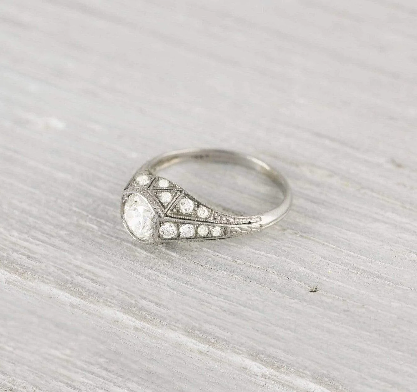 .75 Carat Vintage Diamond Engagement Ring