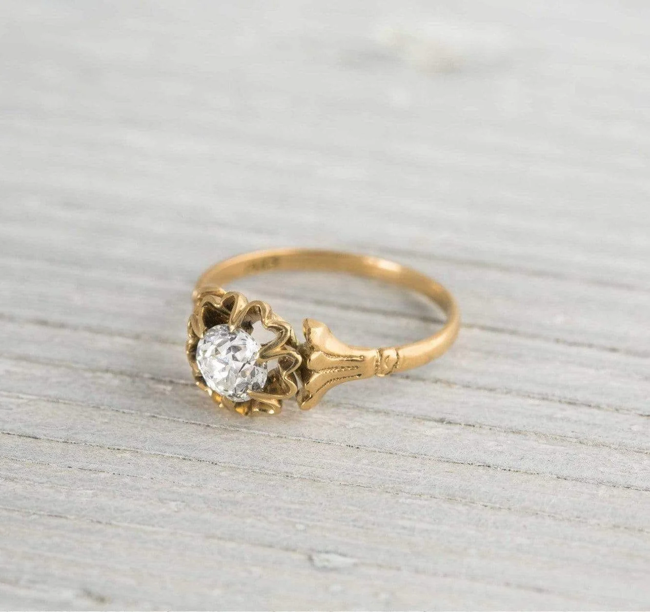 .77 Carat Antique Victorian Diamond & Gold Engagement Ring