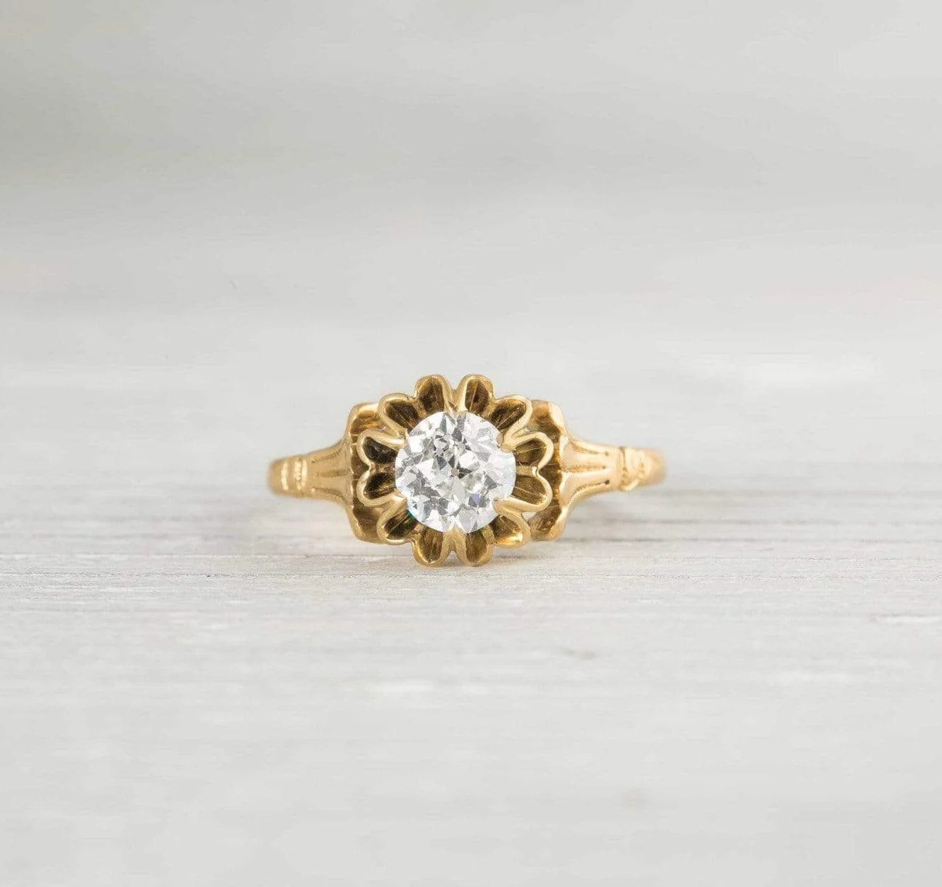 .77 Carat Antique Victorian Diamond & Gold Engagement Ring - Image 2