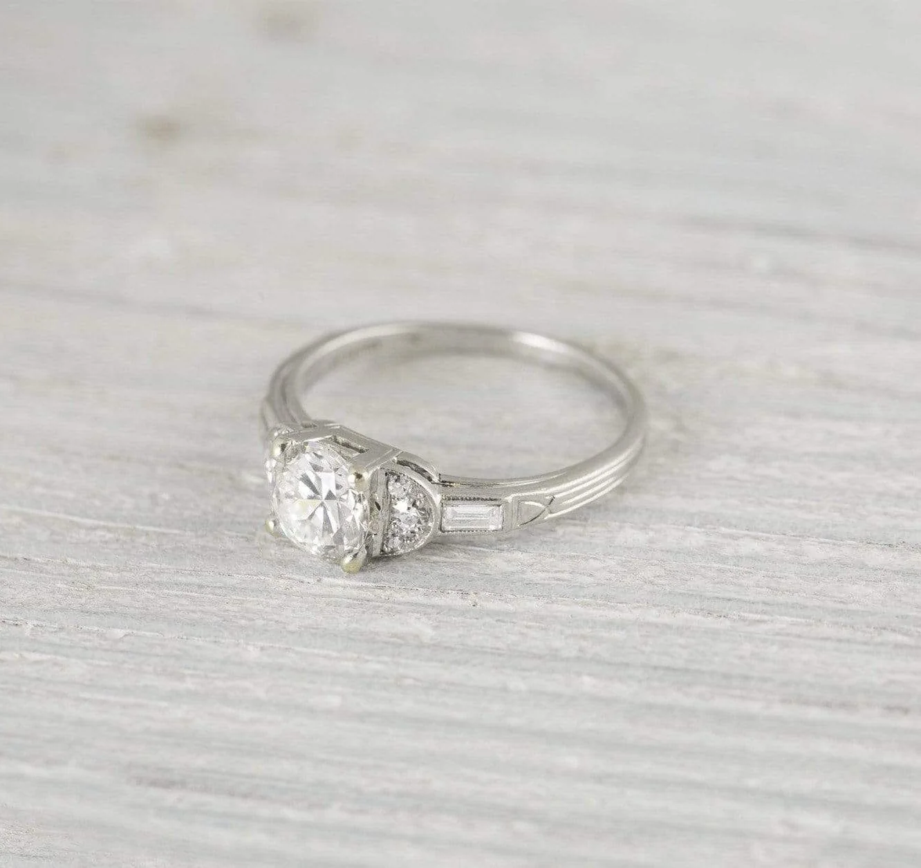.80 Carat Art Deco Diamond Engagement Ring