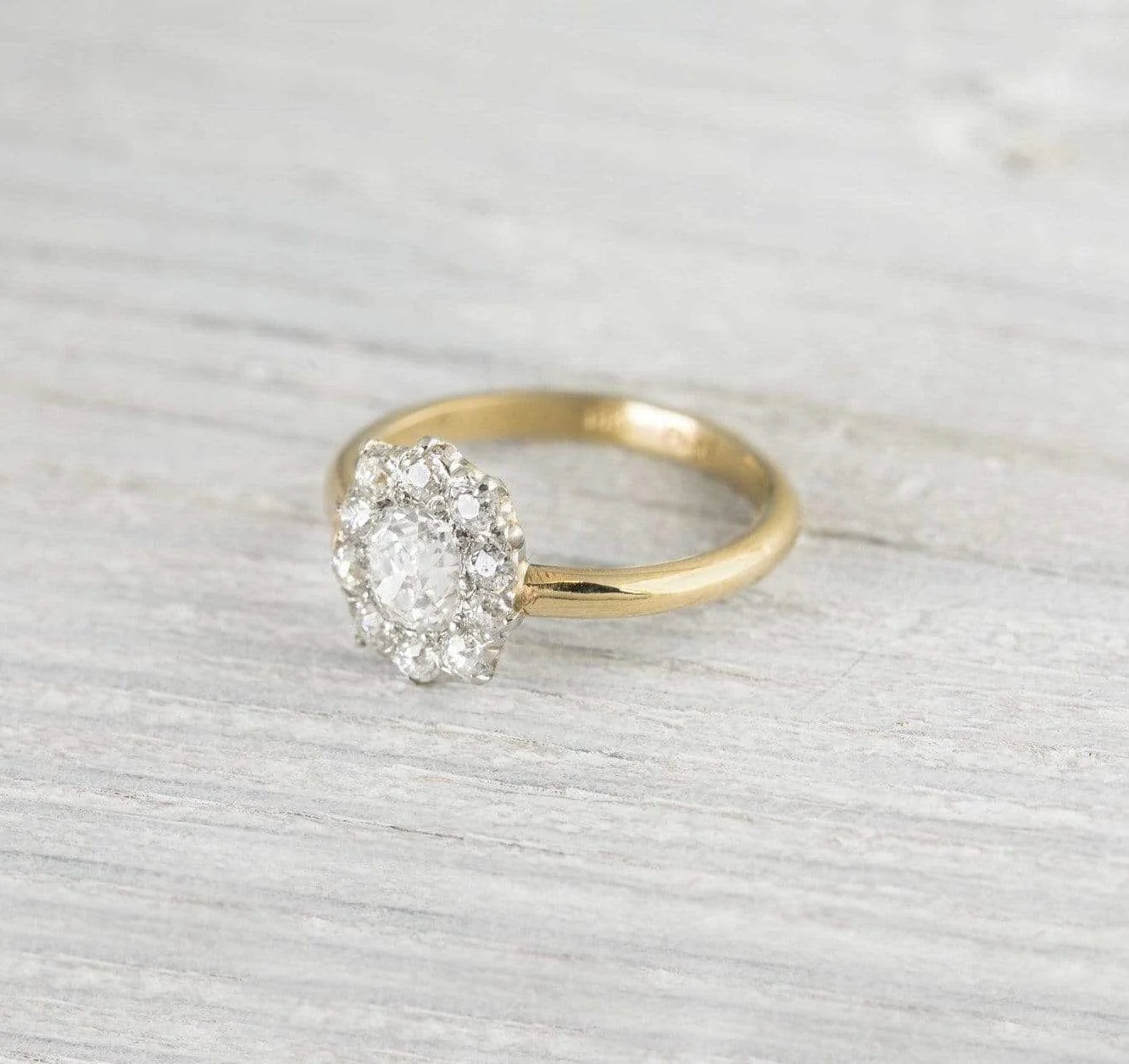 .80 Carat Edwardian Diamond Cluster Engagement Ring