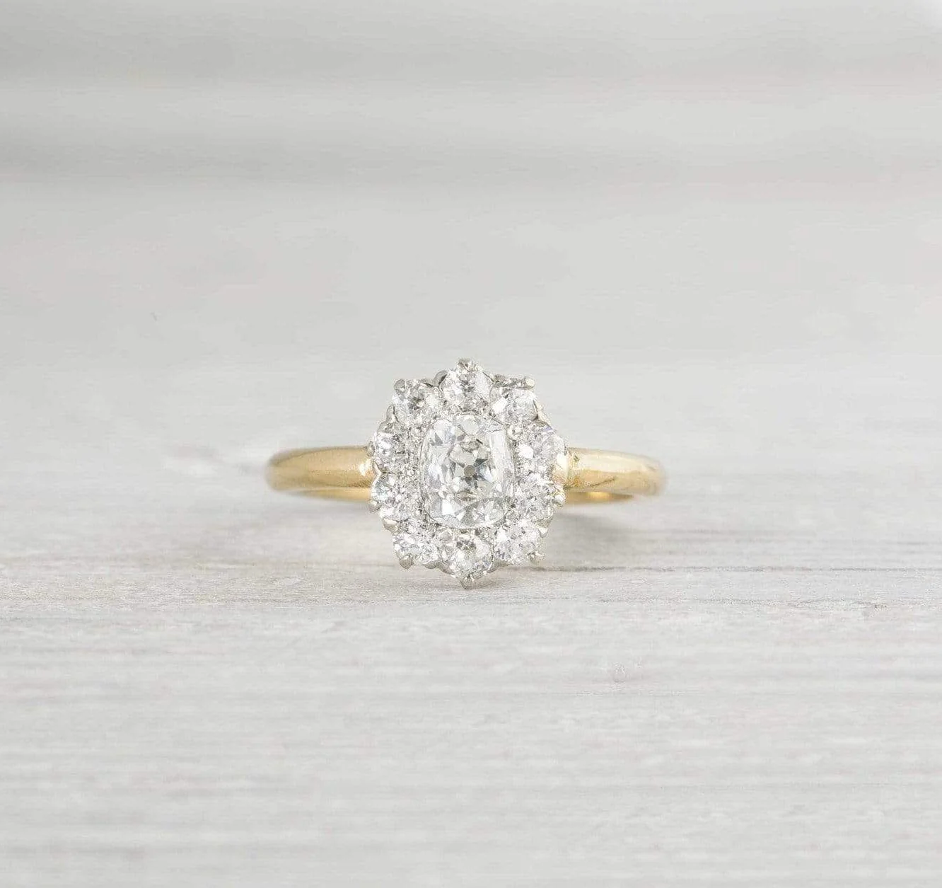 .80 Carat Edwardian Diamond Cluster Engagement Ring - Image 2