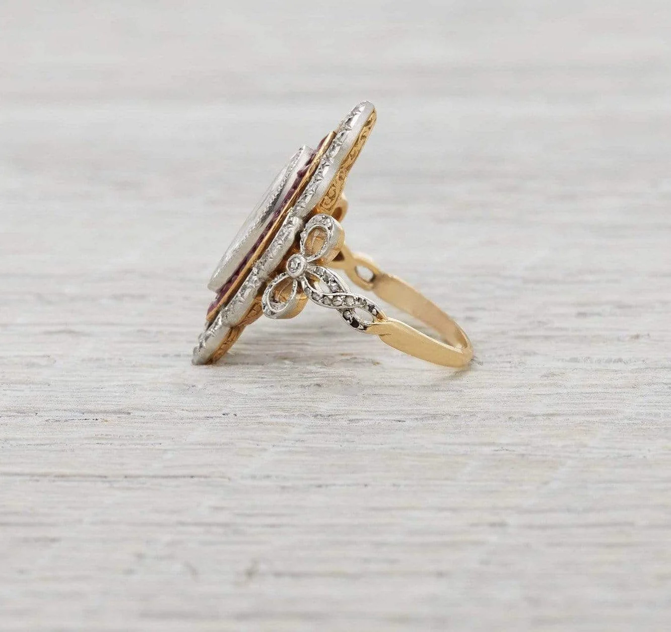 .80 Carat Edwardian Diamond and Ruby Ring - Image 3