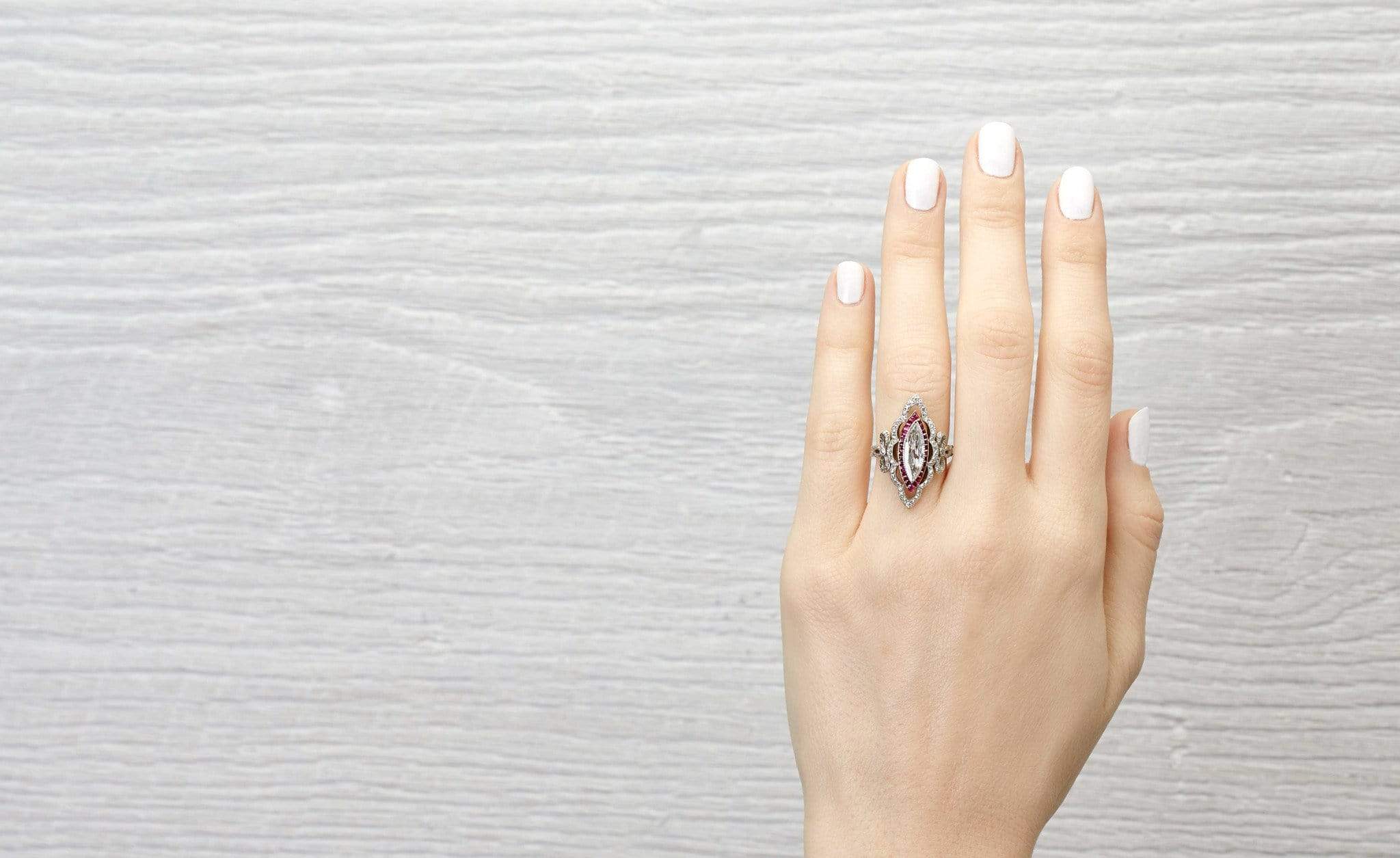 .80 Carat Edwardian Diamond and Ruby Ring - Image 5