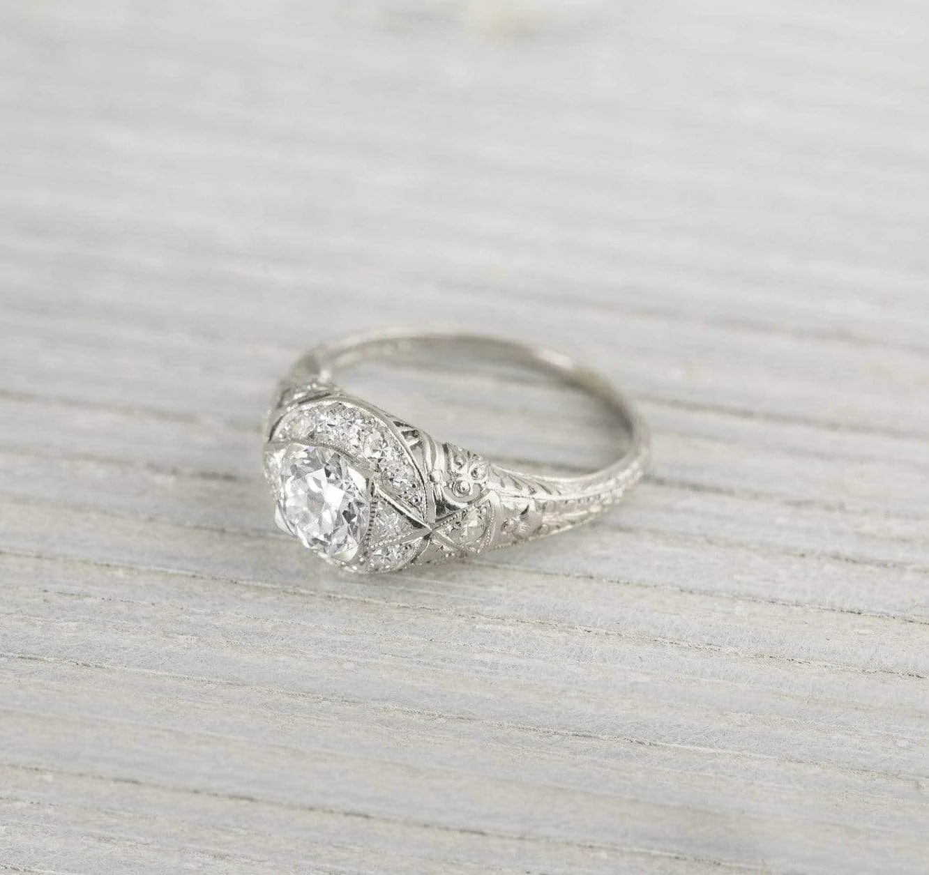 .80 Carat Vintage Art Deco Engagement Ring