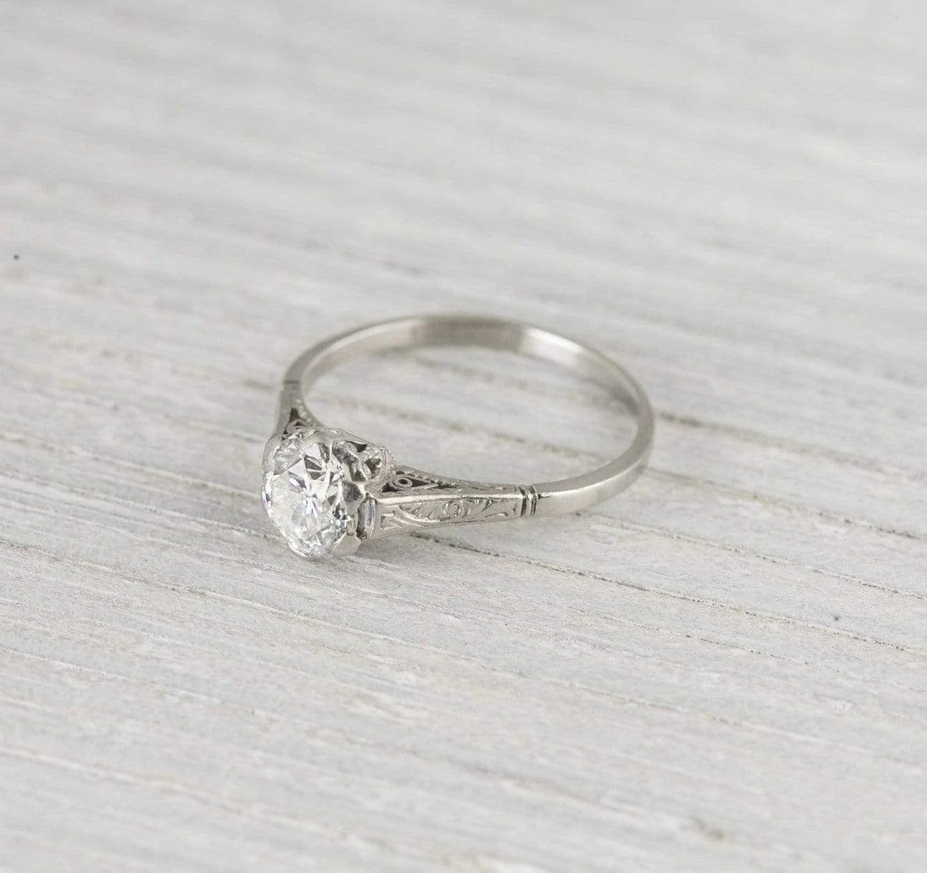 .80 Carat Vintage Art Deco Diamond Engagement Ring