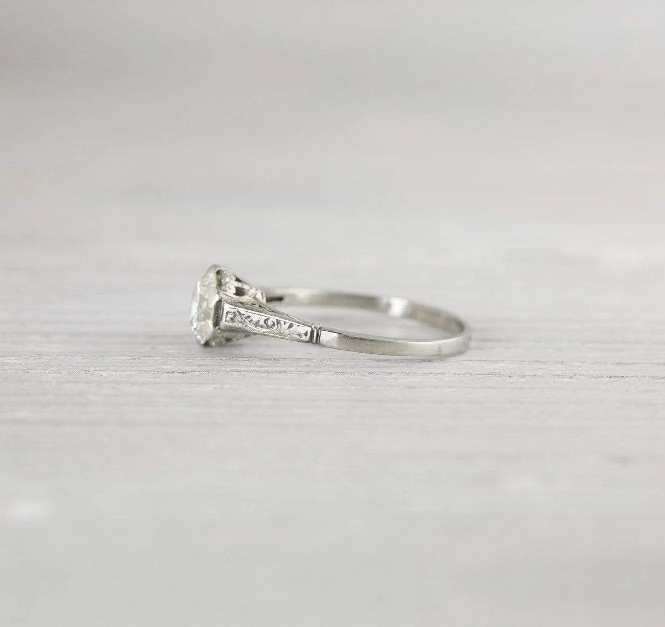 .80 Carat Vintage Art Deco Diamond Engagement Ring - Image 3