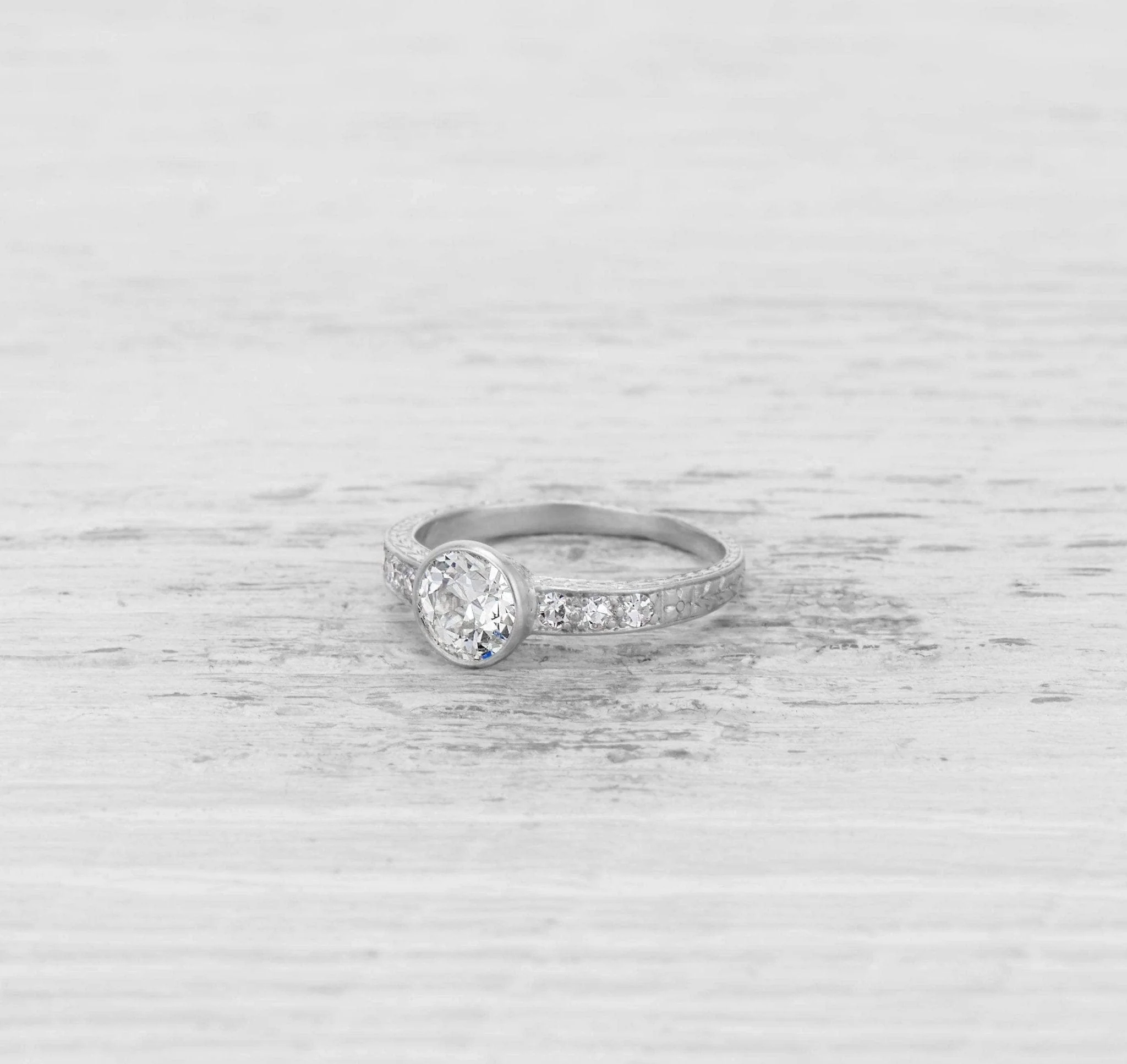.81 CARAT ART DECO DIAMOND ENGAGEMENT RING