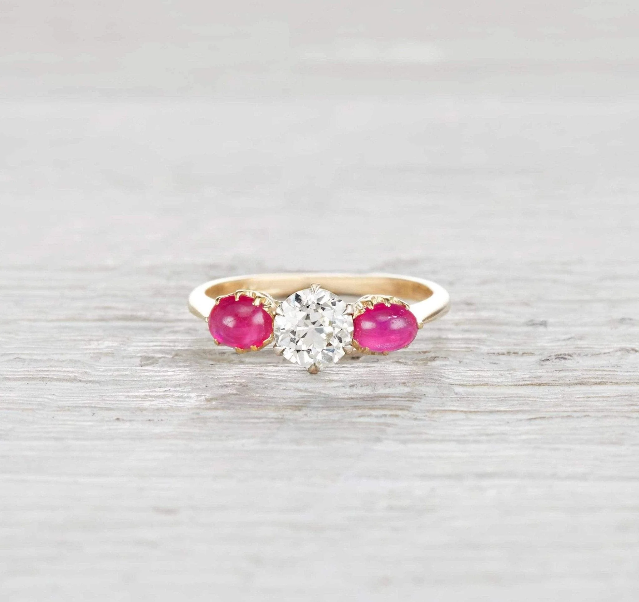 .83 Carat Edwardian Diamond and Ruby Ring - Image 2
