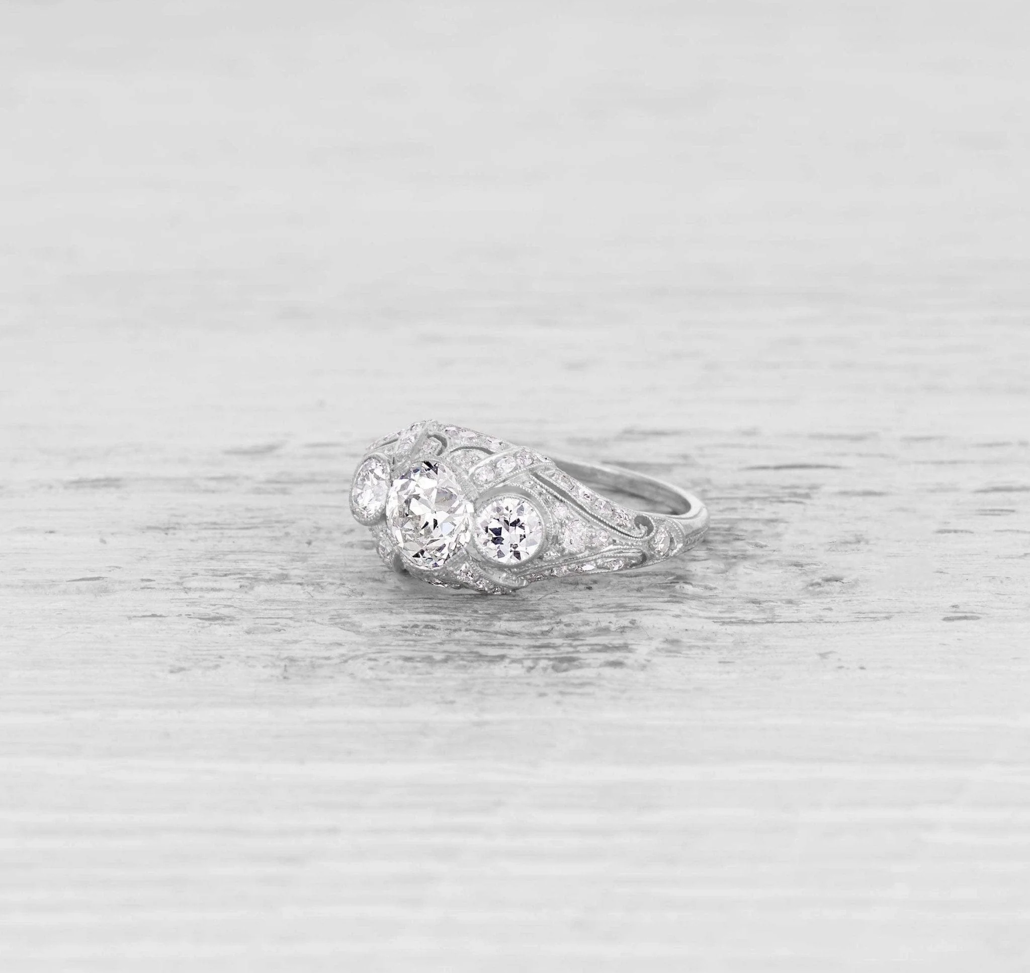 .84 CARAT EDWARDIAN DIAMOND ENGAGEMENT RING