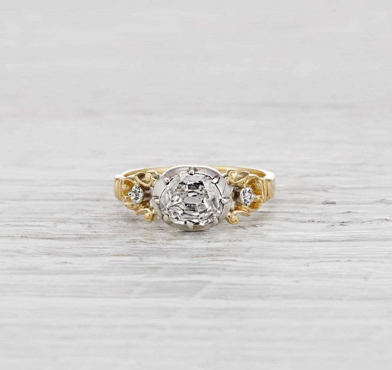.85 Carat Georgian Diamond Engagement Ring - Image 2