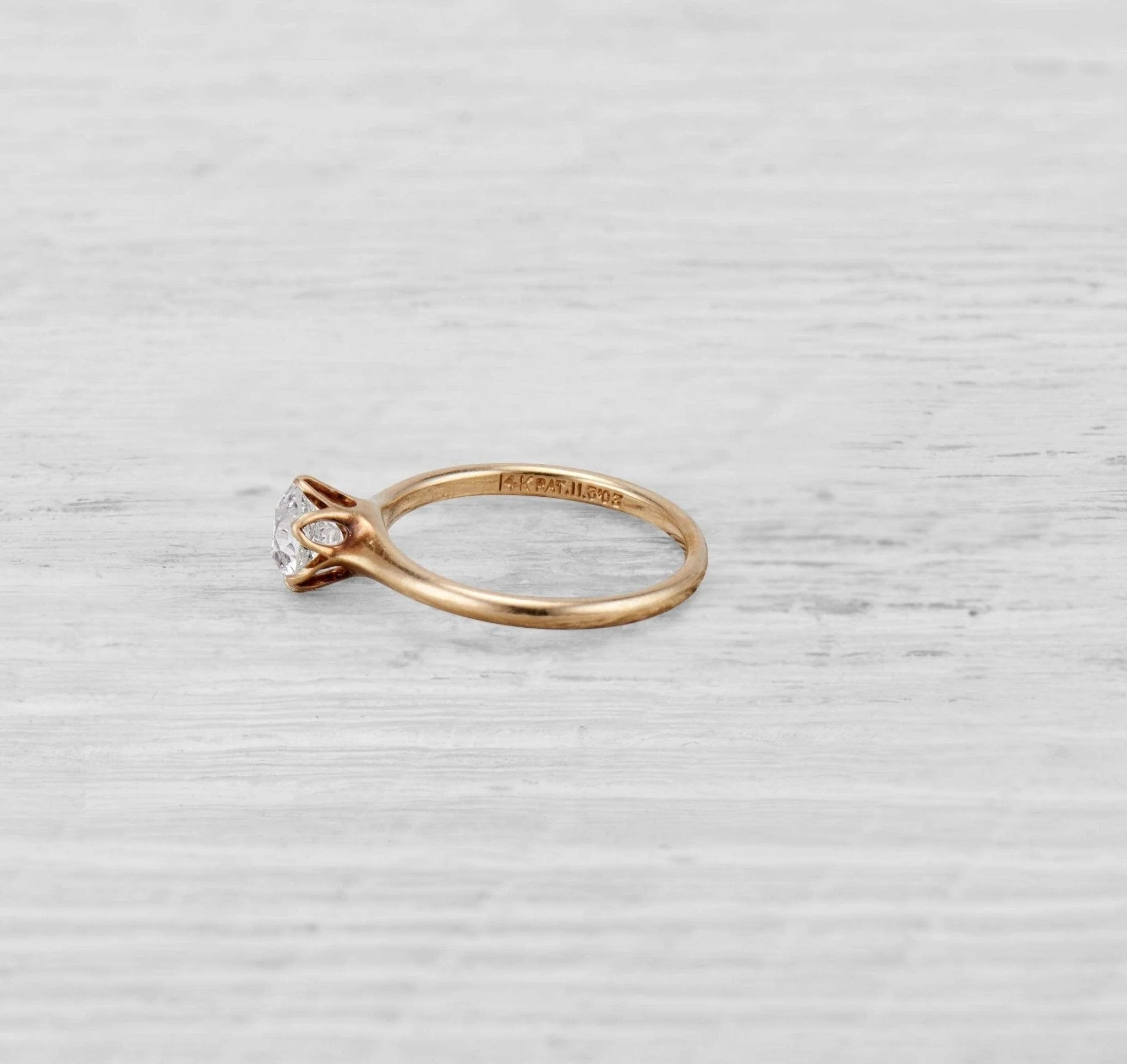 .87 CARAT EDWARDIAN DIAMOND ENGAGEMENT RING - Image 3