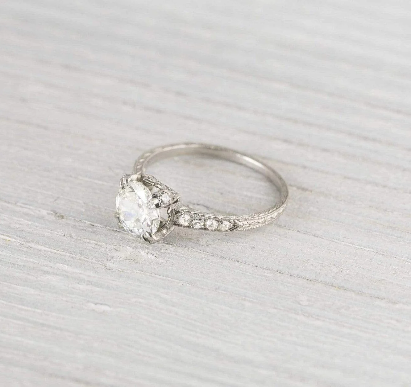 .88 Carat Vintage Art Deco Engagement Ring