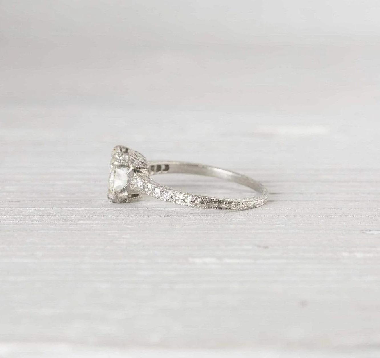 .88 Carat Vintage Art Deco Engagement Ring - Image 3