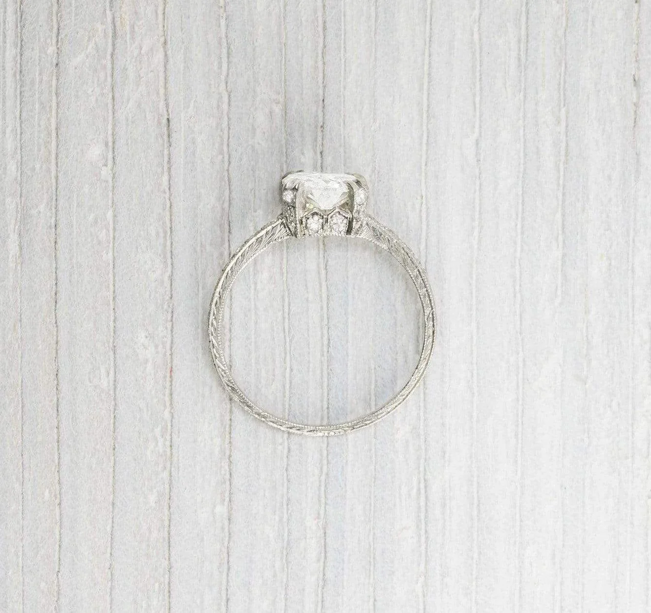 .88 Carat Vintage Art Deco Engagement Ring - Image 4