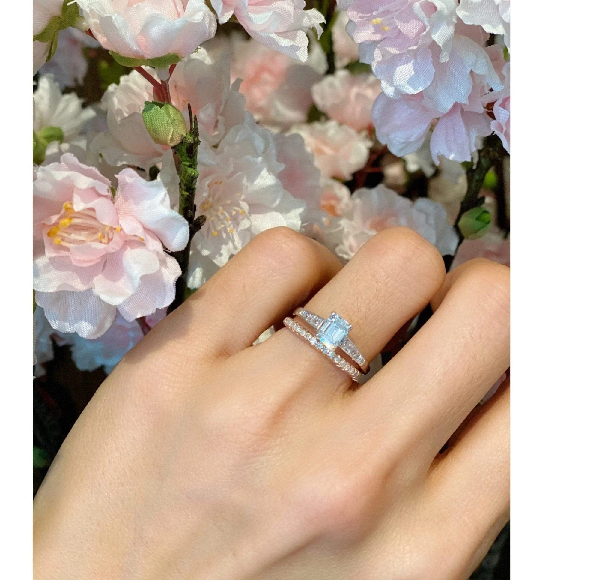Art Deco .91 Carat Emerald Cut Diamond Ring - Image 6