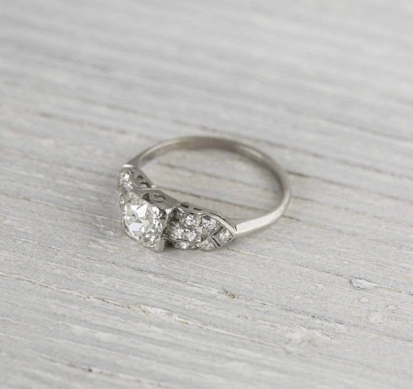 .91 Carat Vintage Art Deco Engagement Ring