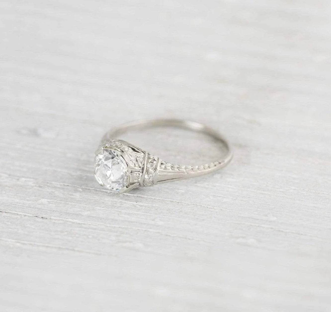 .93 Carat Diamond Vintage Engagement Ring
