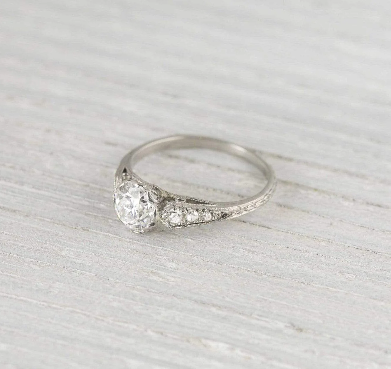 .94 Carat Art Deco Vintage Engagement Ring