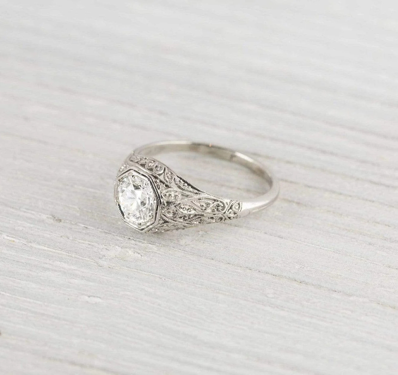 .95 Carat Vintage Edwardian Diamond Engagement Ring