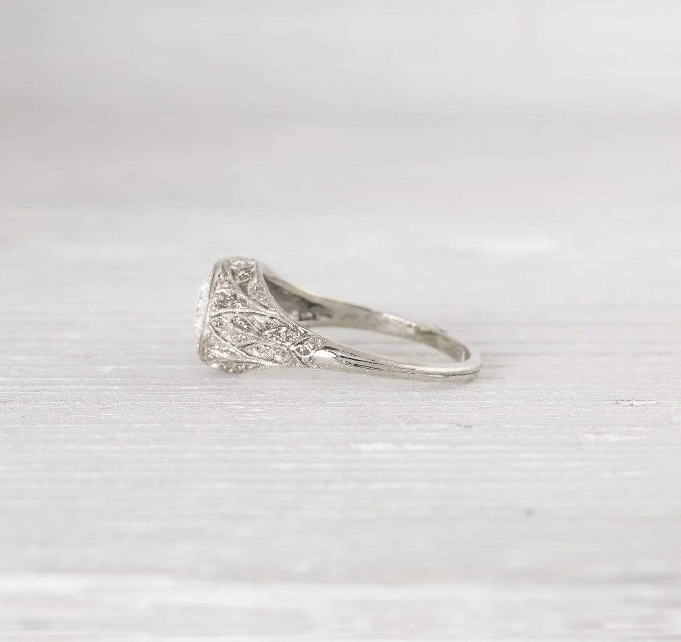 .95 Carat Vintage Edwardian Diamond Engagement Ring - Image 3