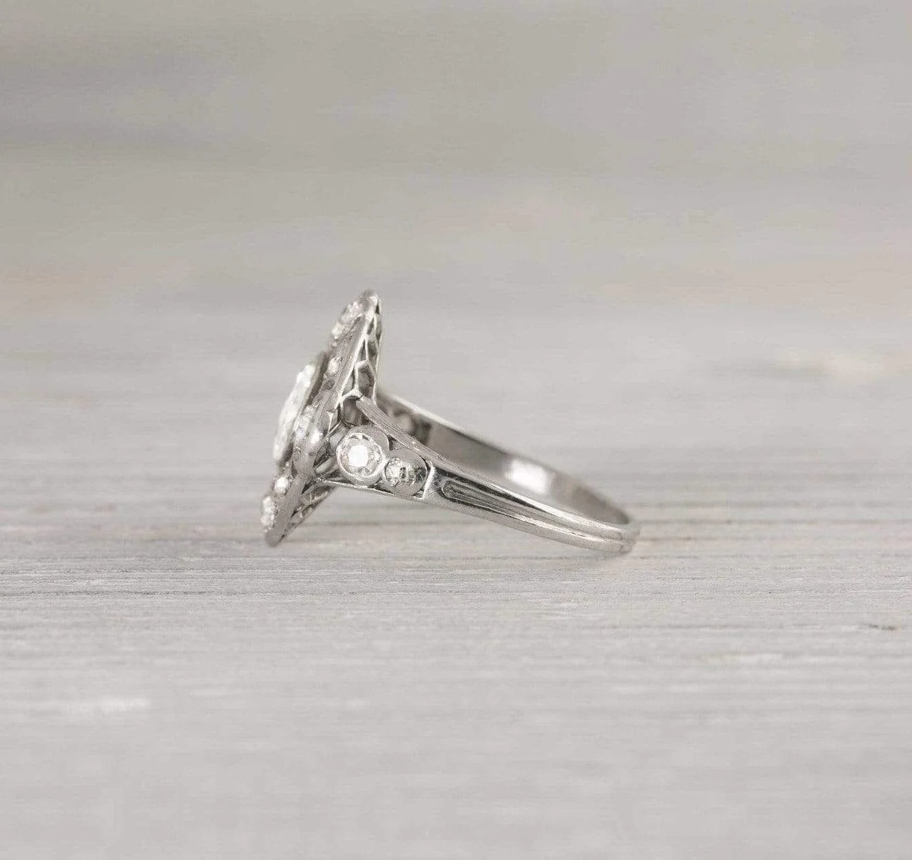 .96 Carat Old European Cut Diamond Edwardian Engagement Ring - Image 3