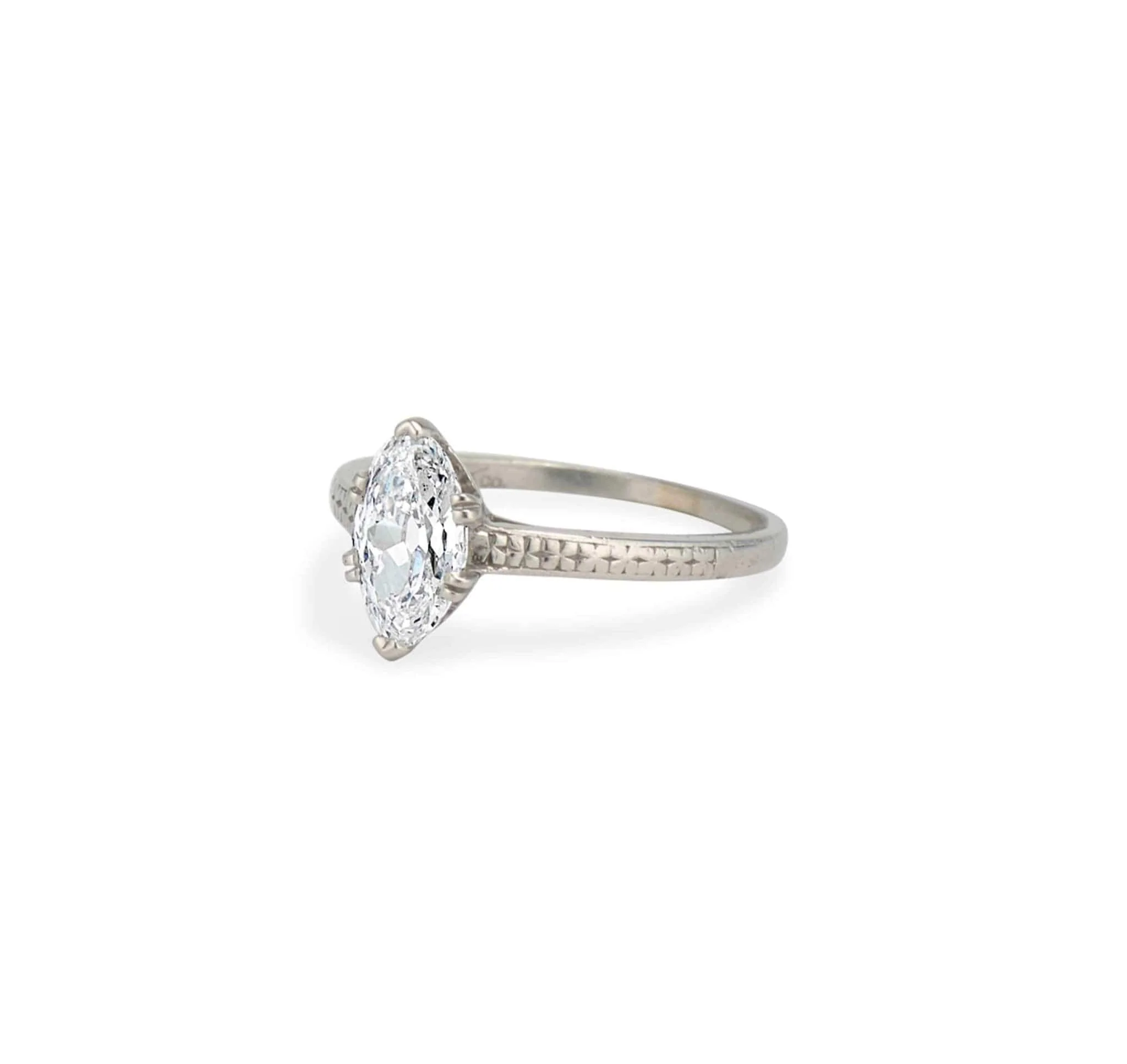 .98 Carat Tiffany & Co Art Deco Diamond Ring