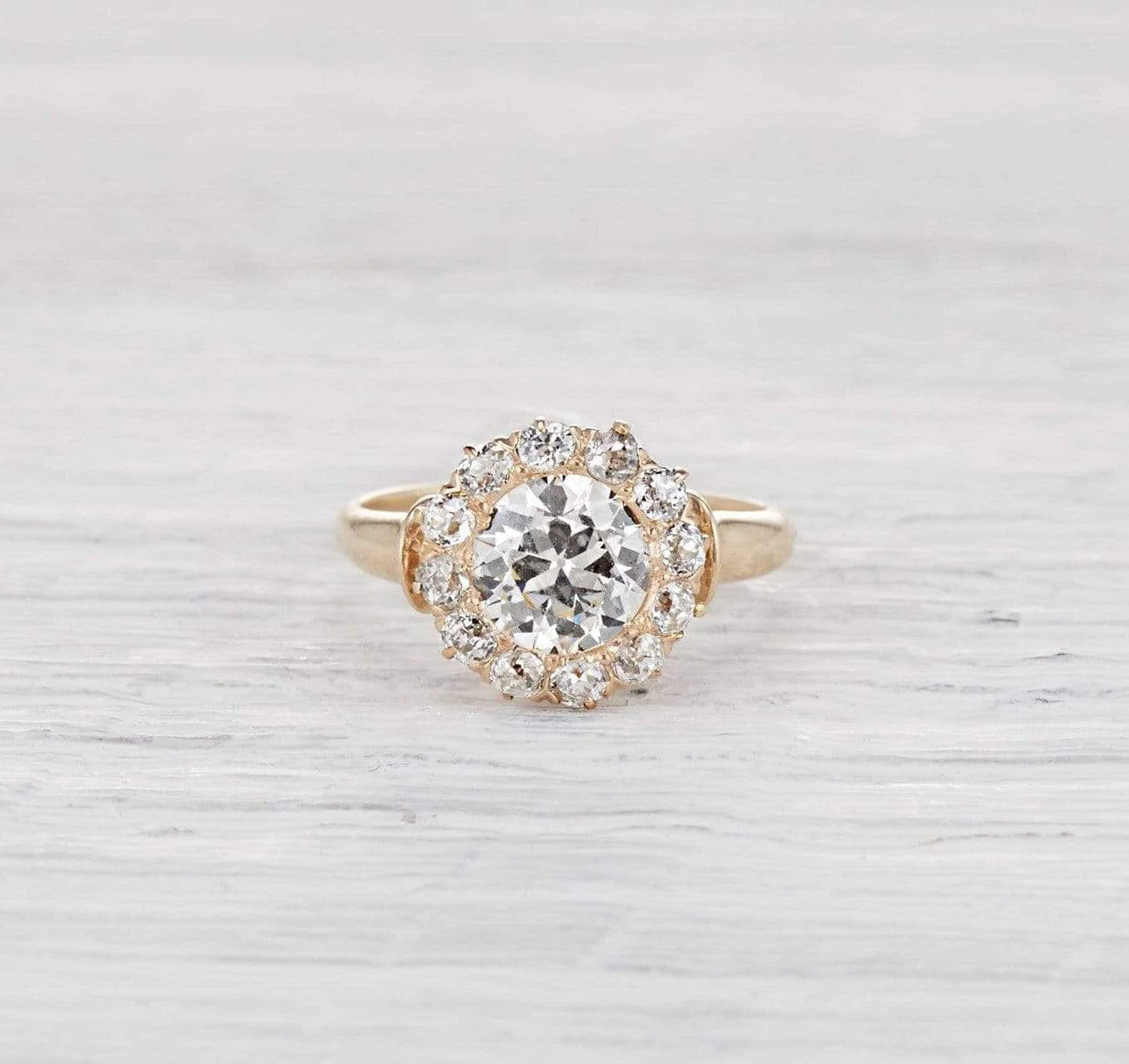 .98 Carat Victorian Cluster Engegement Ring - Image 2
