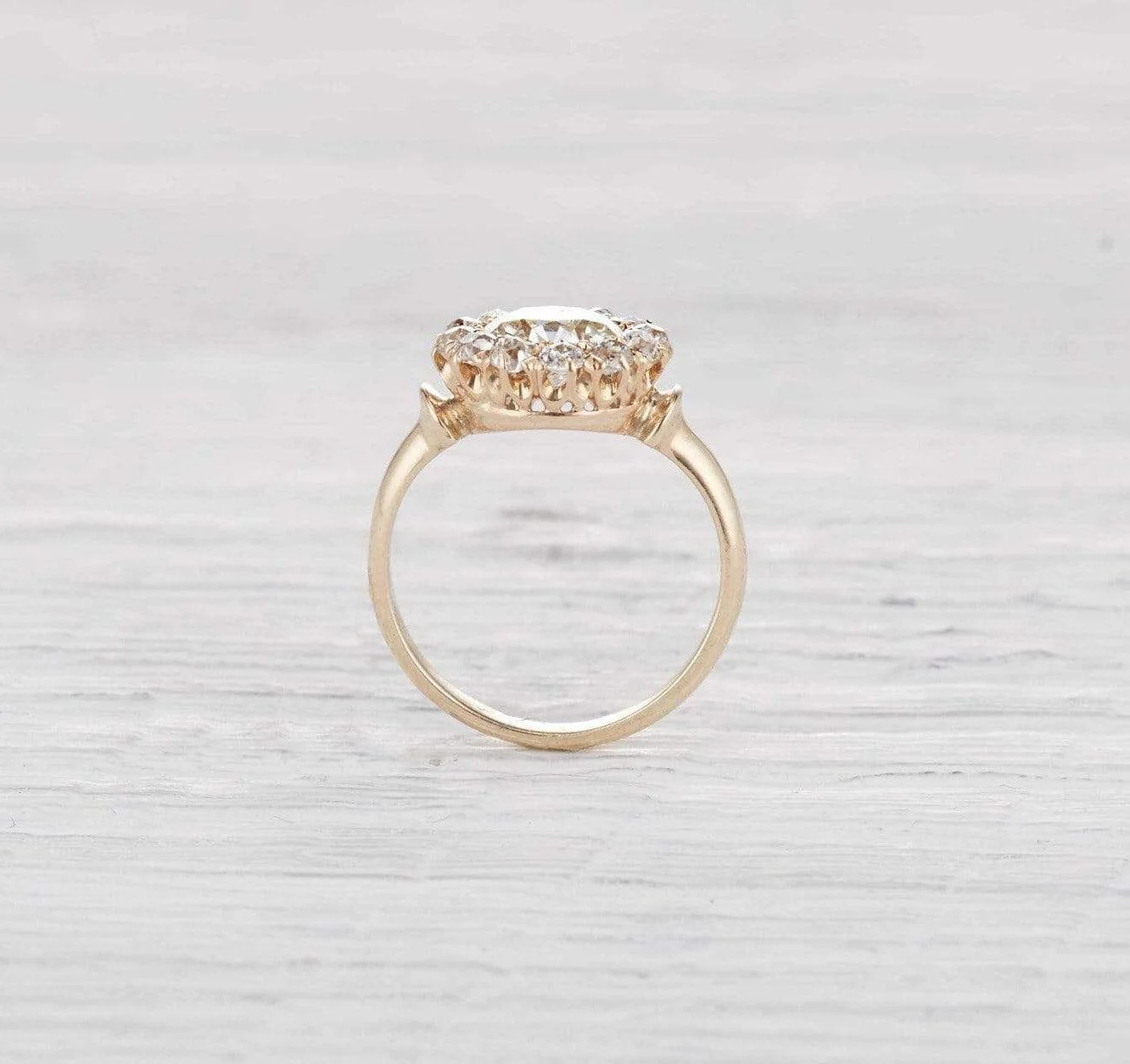 .98 Carat Victorian Cluster Engegement Ring - Image 4