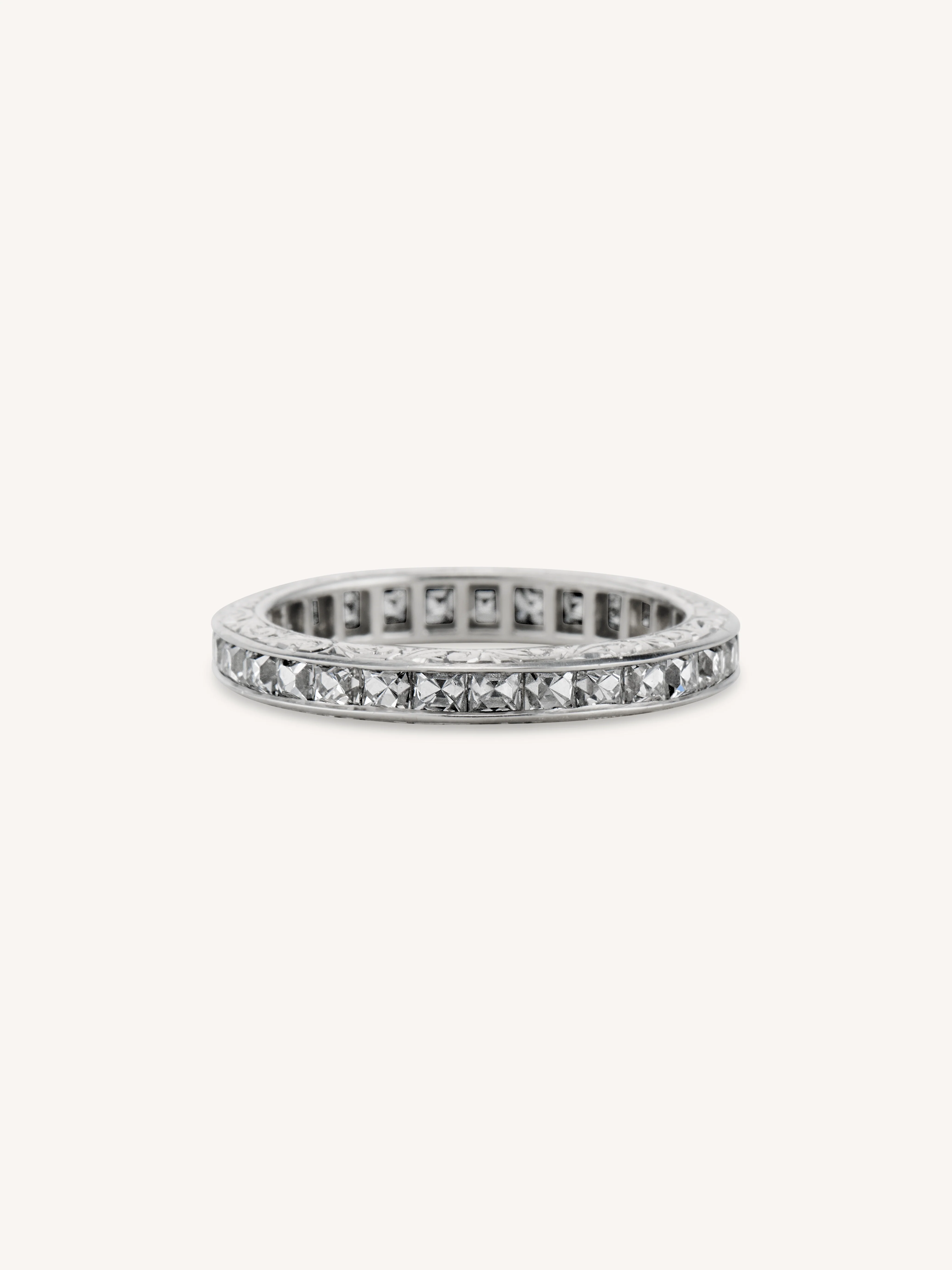 Art Deco 2.50 Carat French Cut Diamond Eternity Band