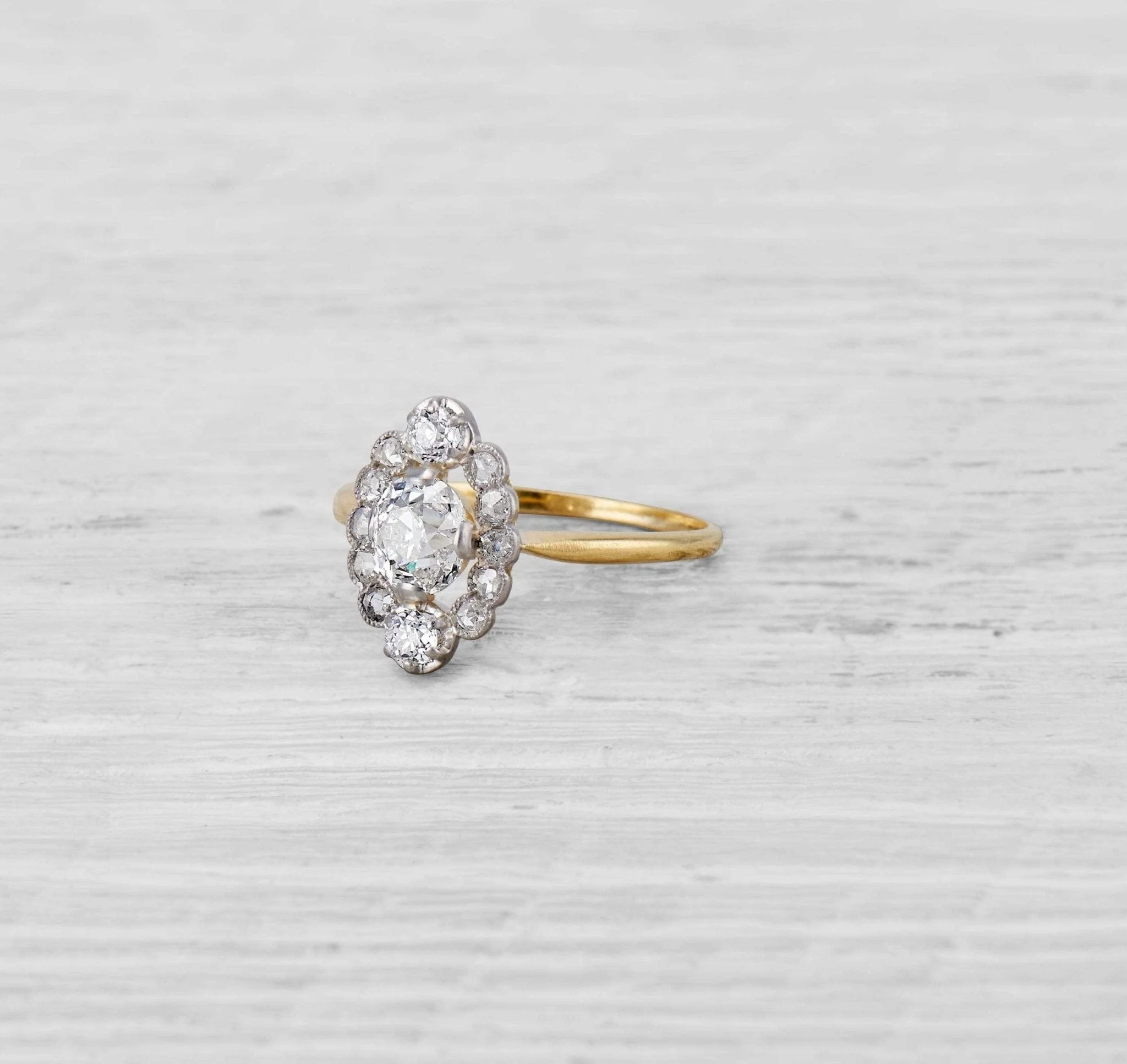 1.10 CARAT ANTIQUE EDWARDIAN DIAMOND ENGAGEMENT RING