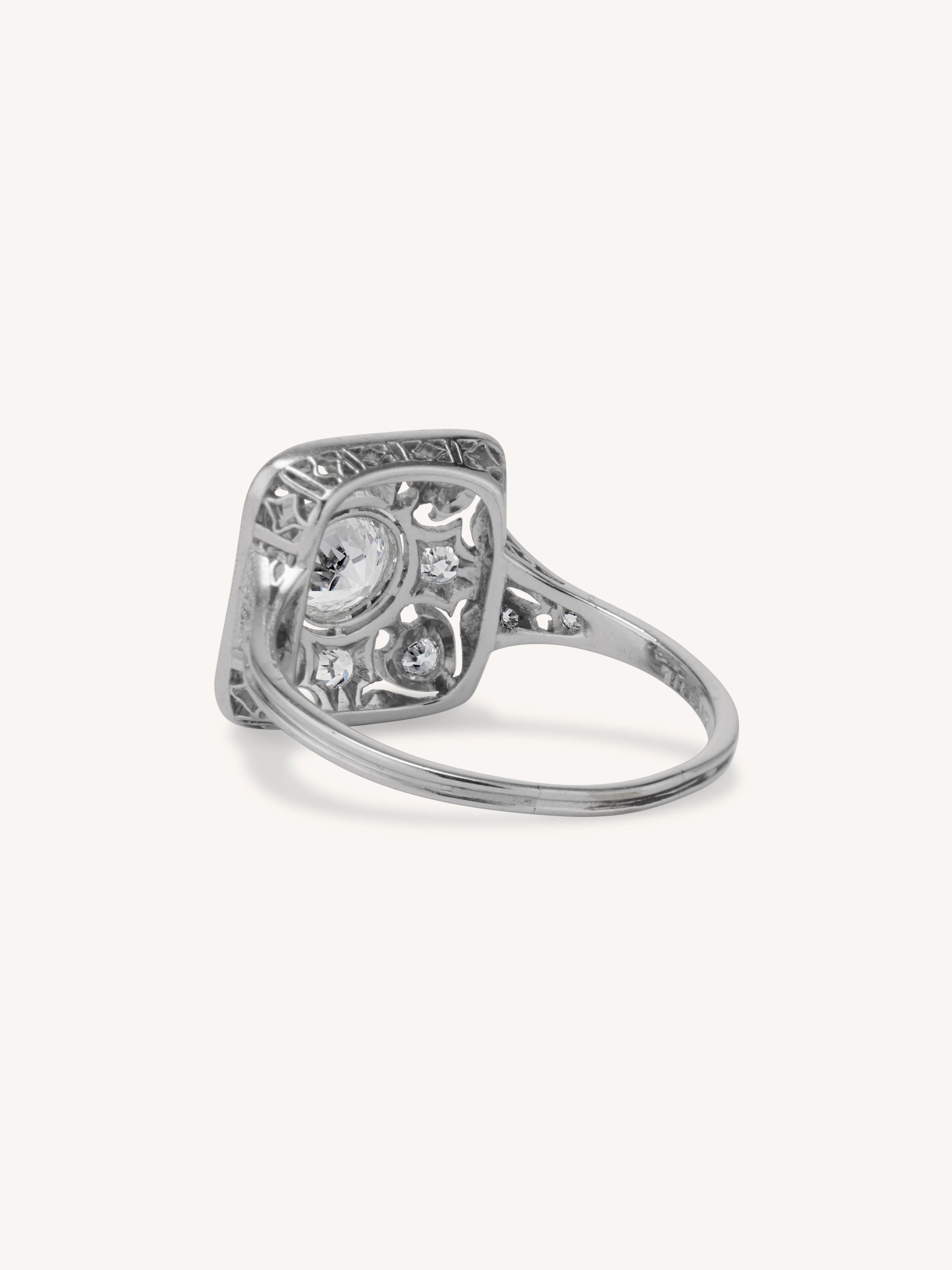 Antique Edwardian Tiffany & Co. Old European Cut Diamond Ring - Image 5