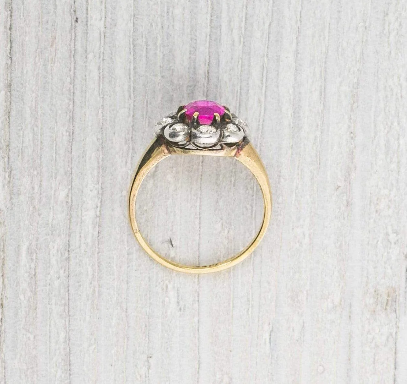 Antique Pink Sapphire Engagement Ring - Image 4