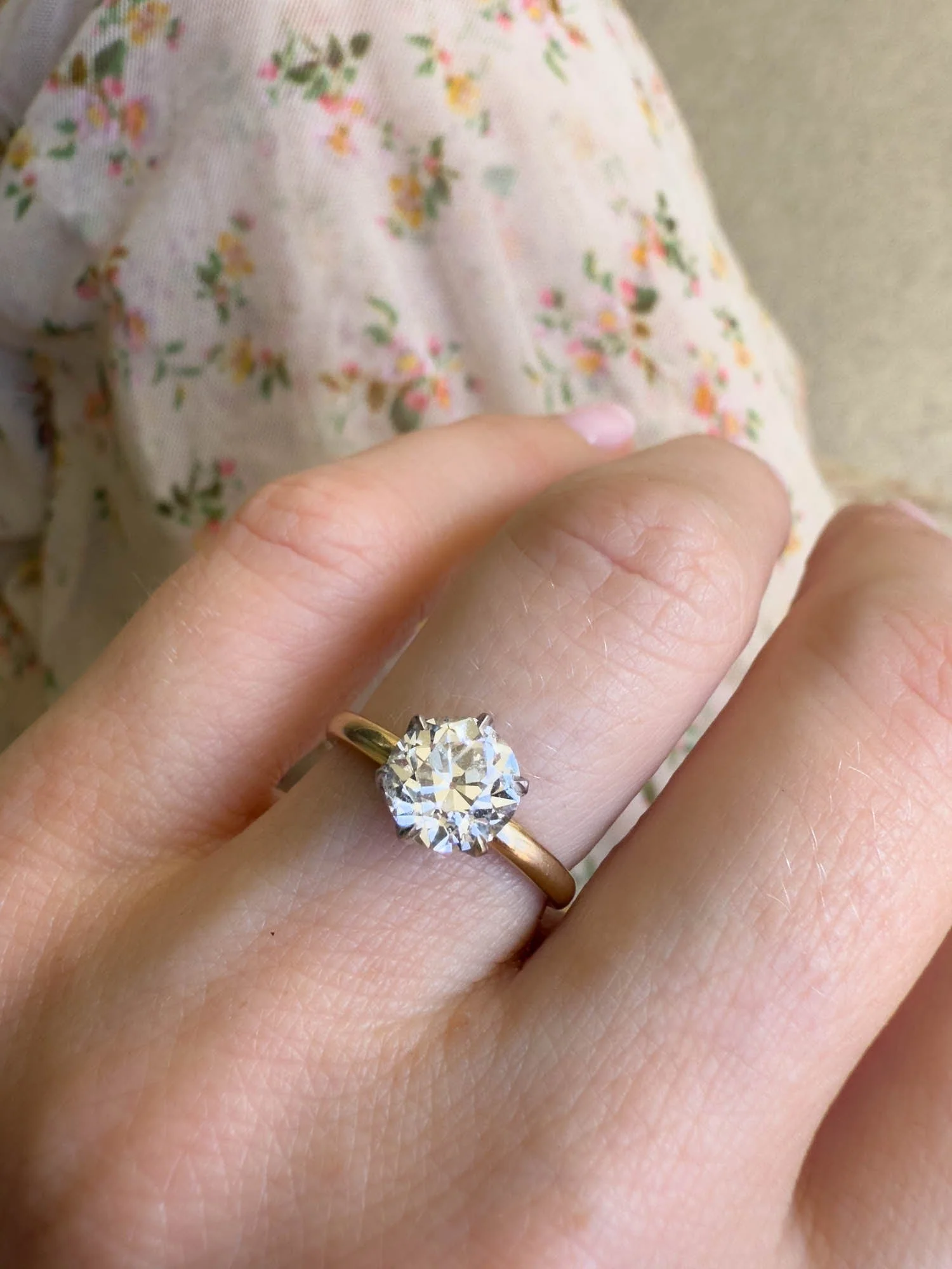 Tiffany & Co. 1.56 Carat Old European Cut Diamond Solitaire Antique Engagement Ring - Image 2