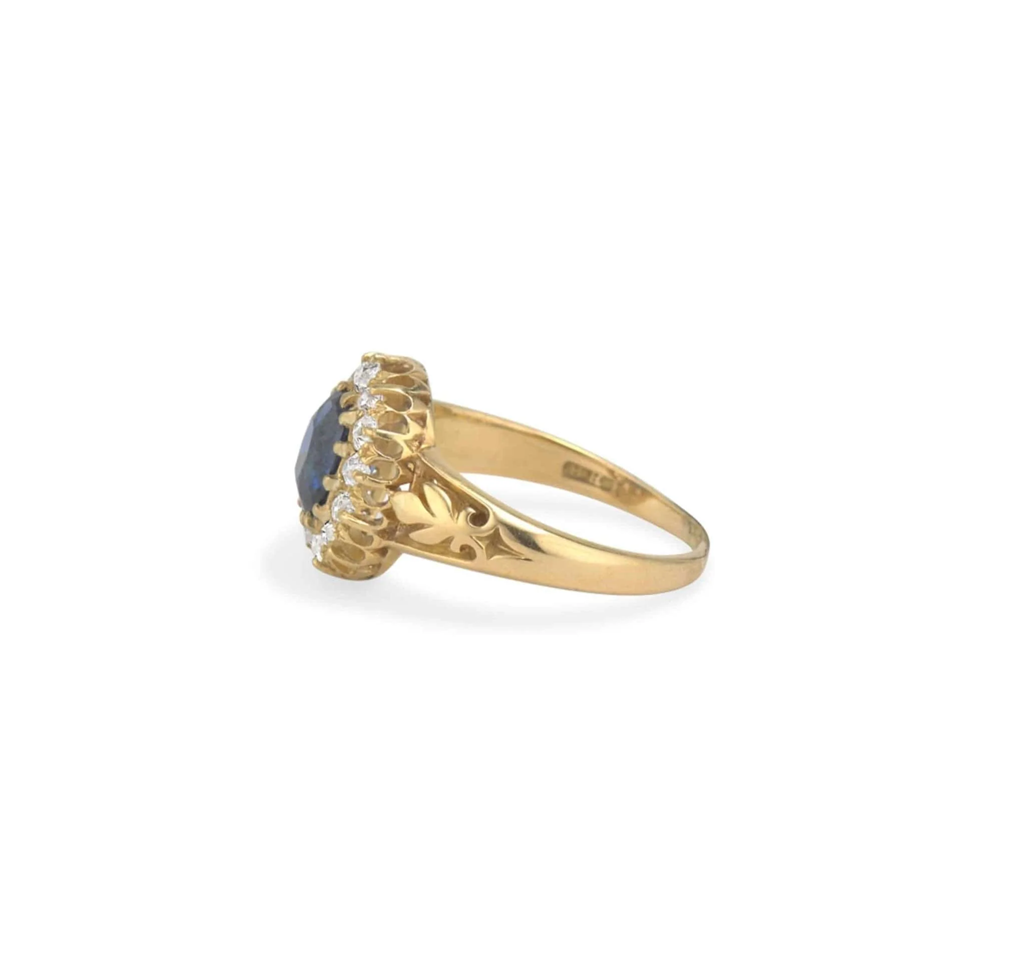 Antique Victorian Sapphire and Diamond Ring - Image 3