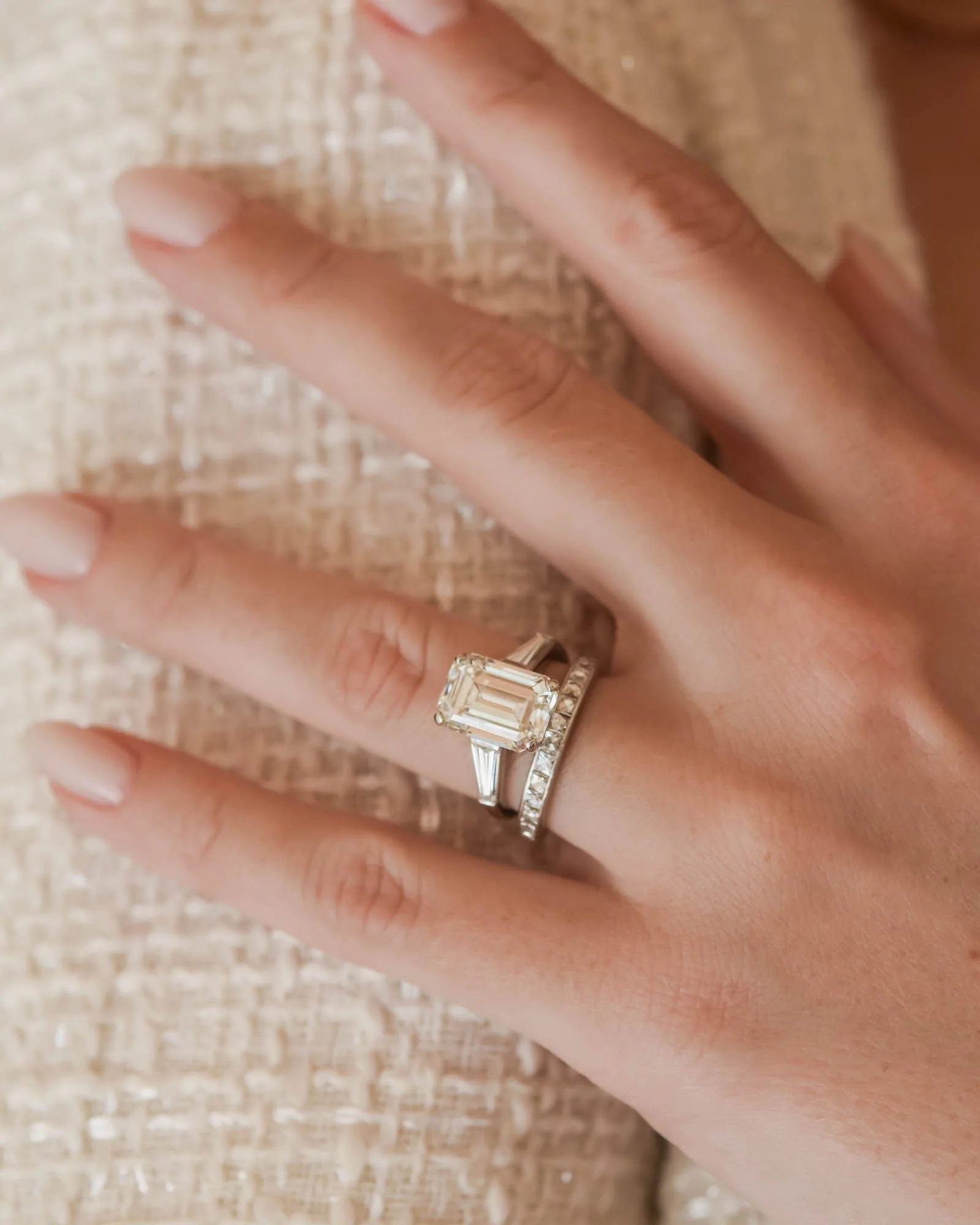 Art Deco 1.55 Carat French Cut Vintage Wedding Band - Size 5.5 - Image 2