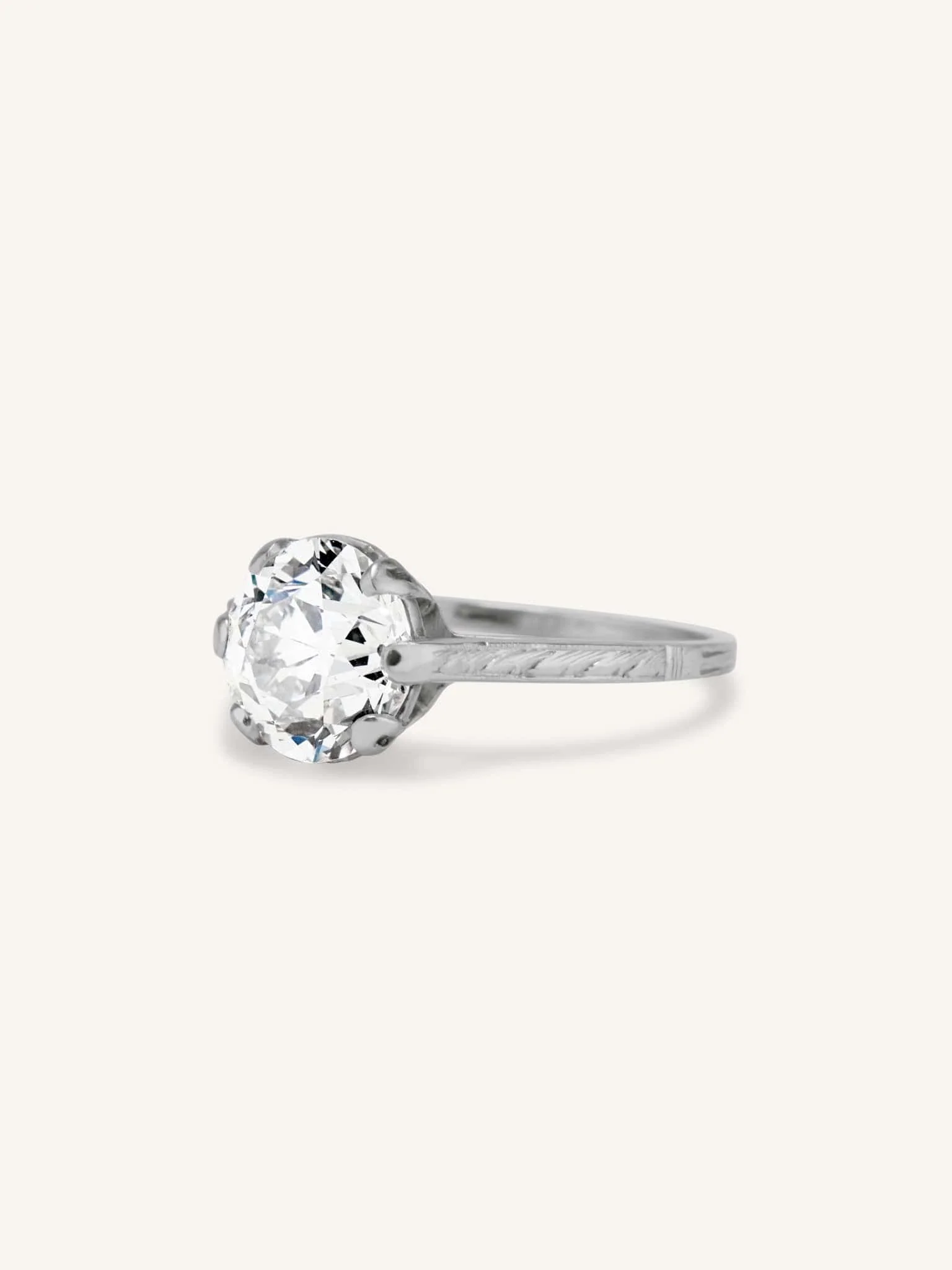 Dreicer & Co. Art Deco 2.12 Carat Old European Cut Diamond Engagement Ring - Image 4